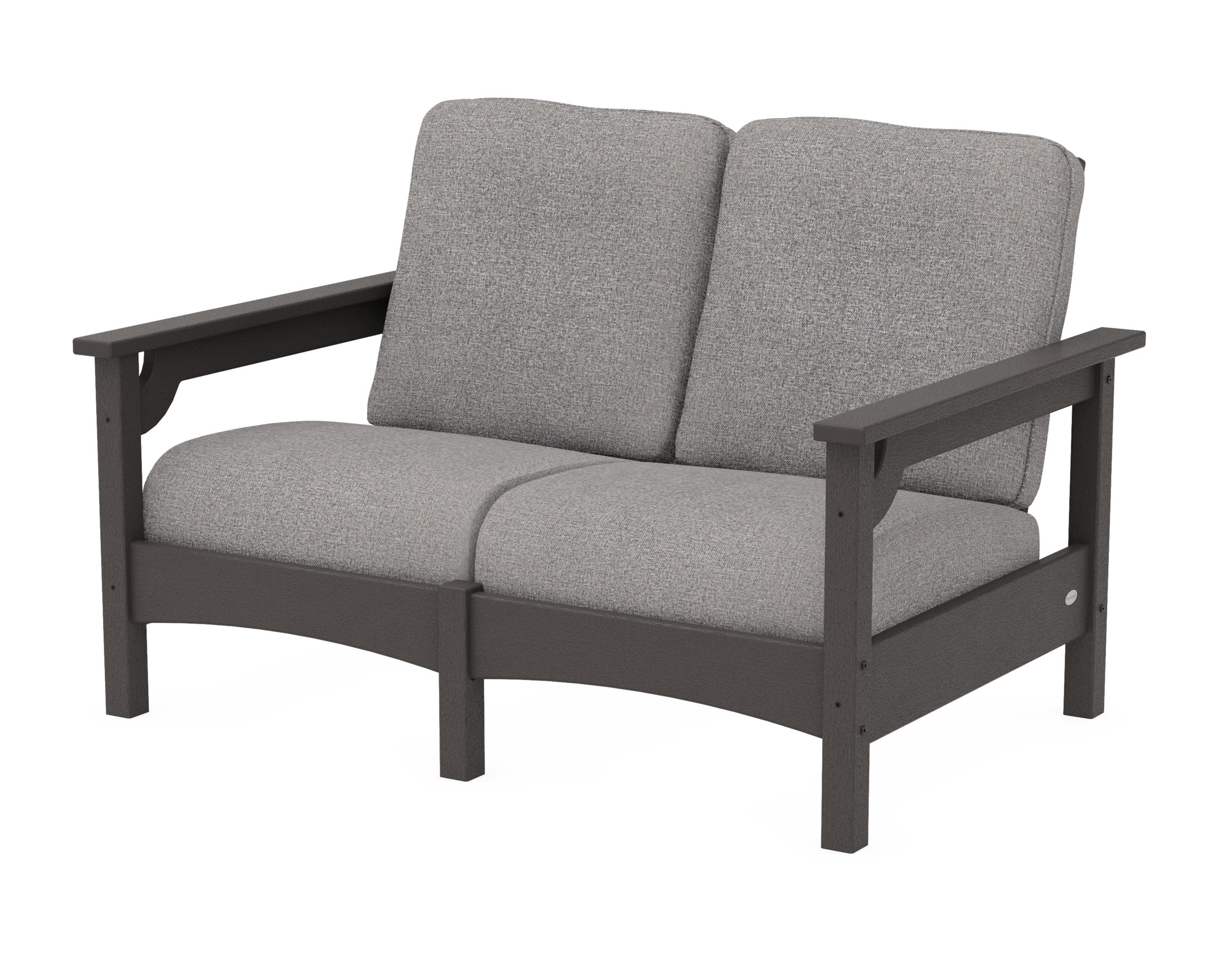 Club Loveseat in Vintage Coffee / Grey Mist