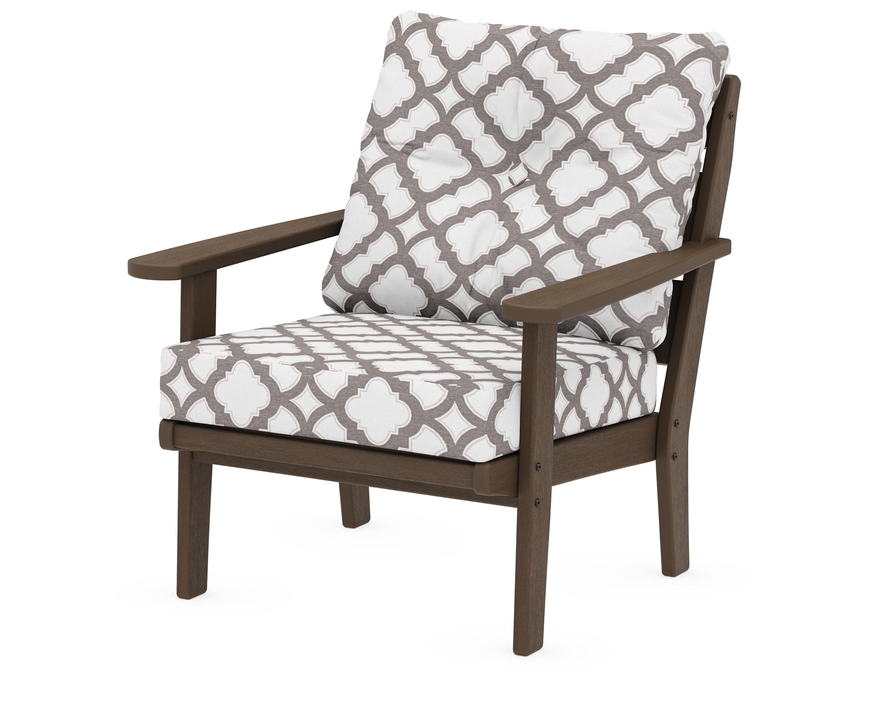 Lakeside Deep Seating Chair in Kona / Trellis Grey Mist