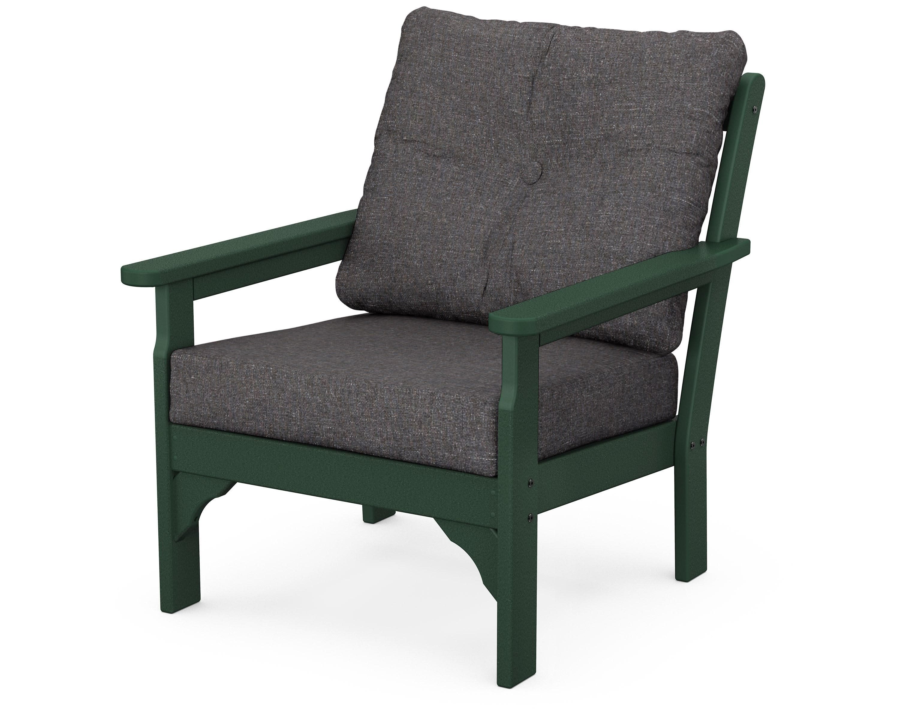 Vineyard Deep Seating Chair in Green / Ash Charcoal