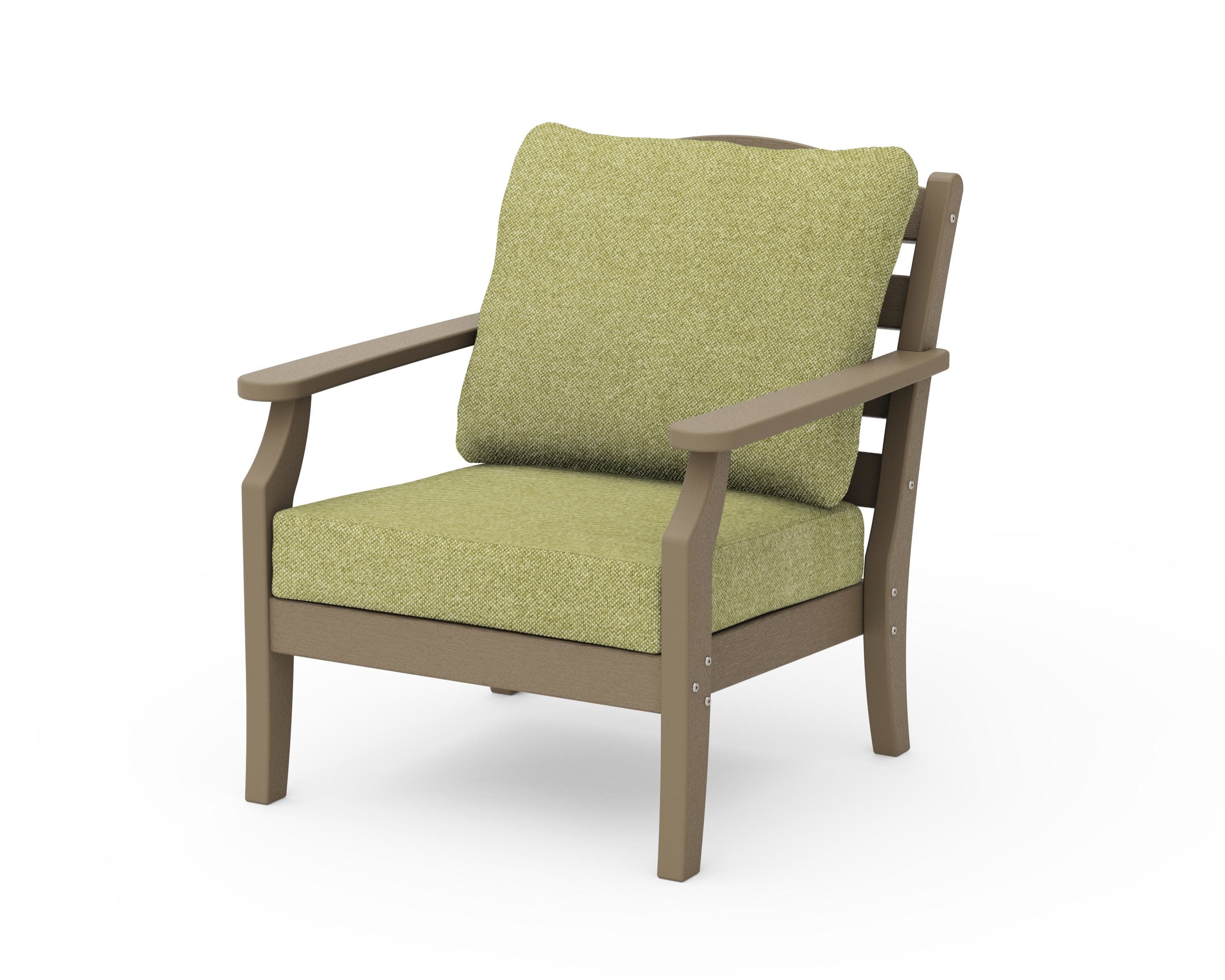 Savannah Deep Seating Chair in Vintage Sahara / Chartreuse Boucle
