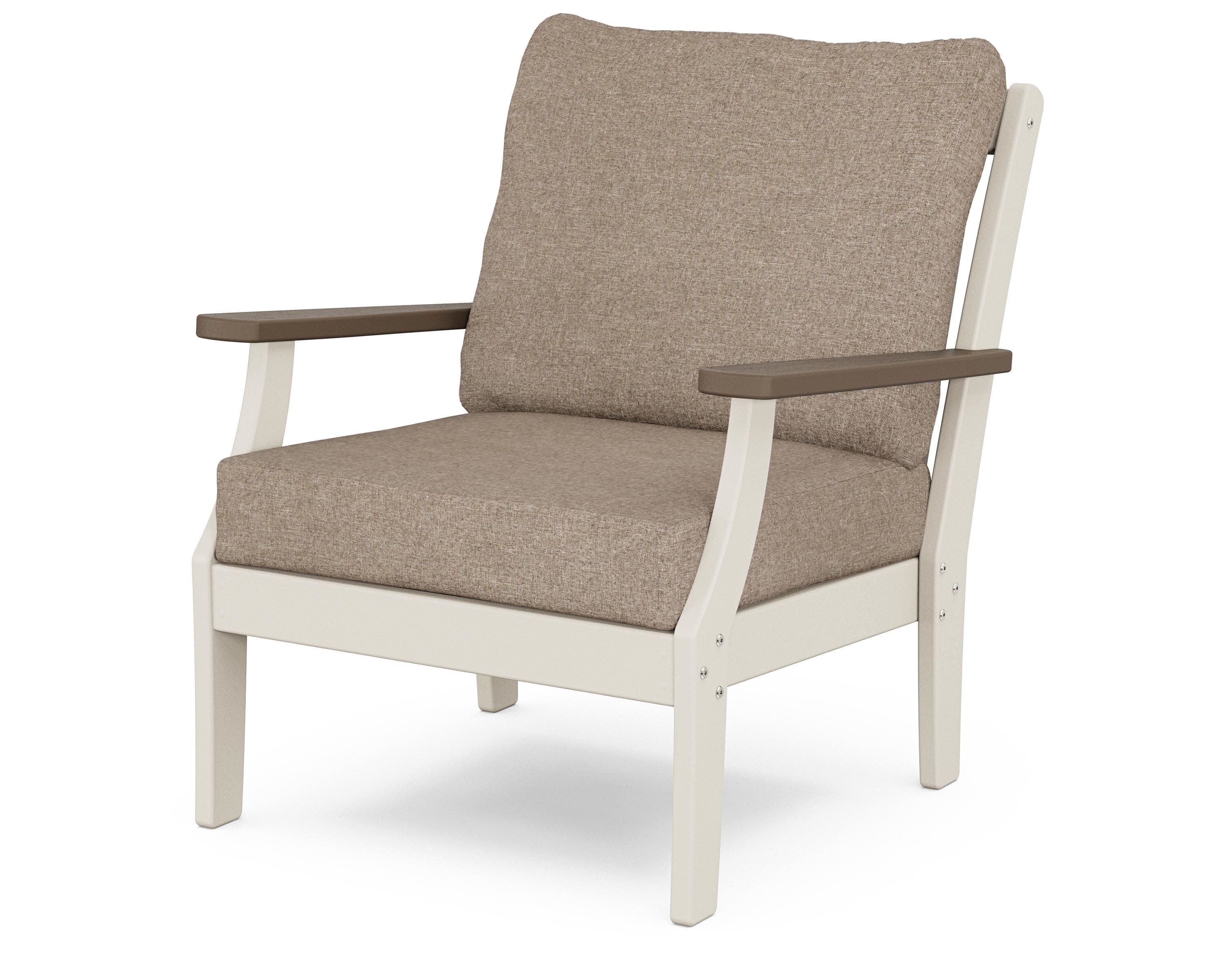 Braxton Deep Seating Chair in Sand / Kona / Spiced Burlap