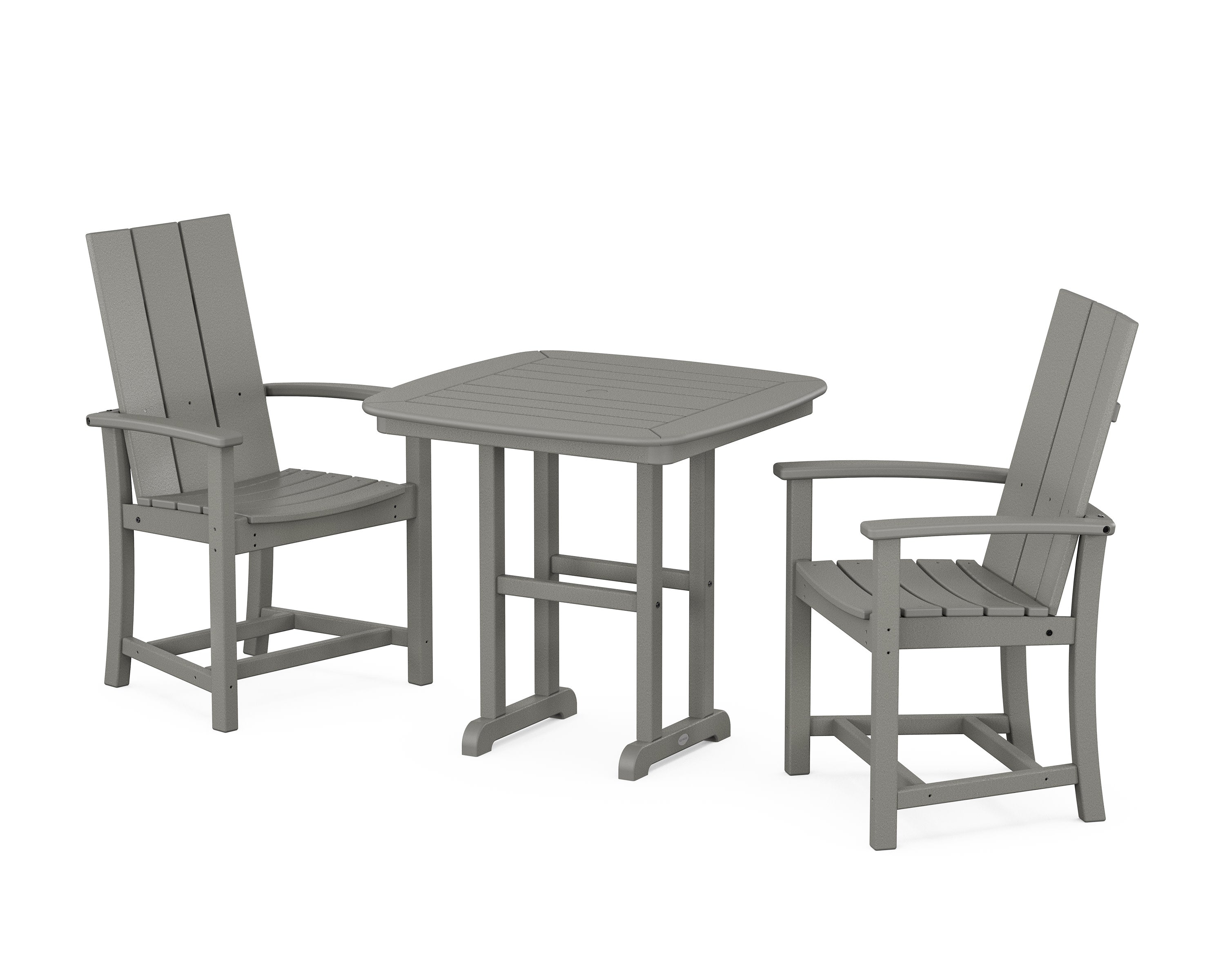 Modern Adirondack 3-Piece Dining Set in Slate Grey