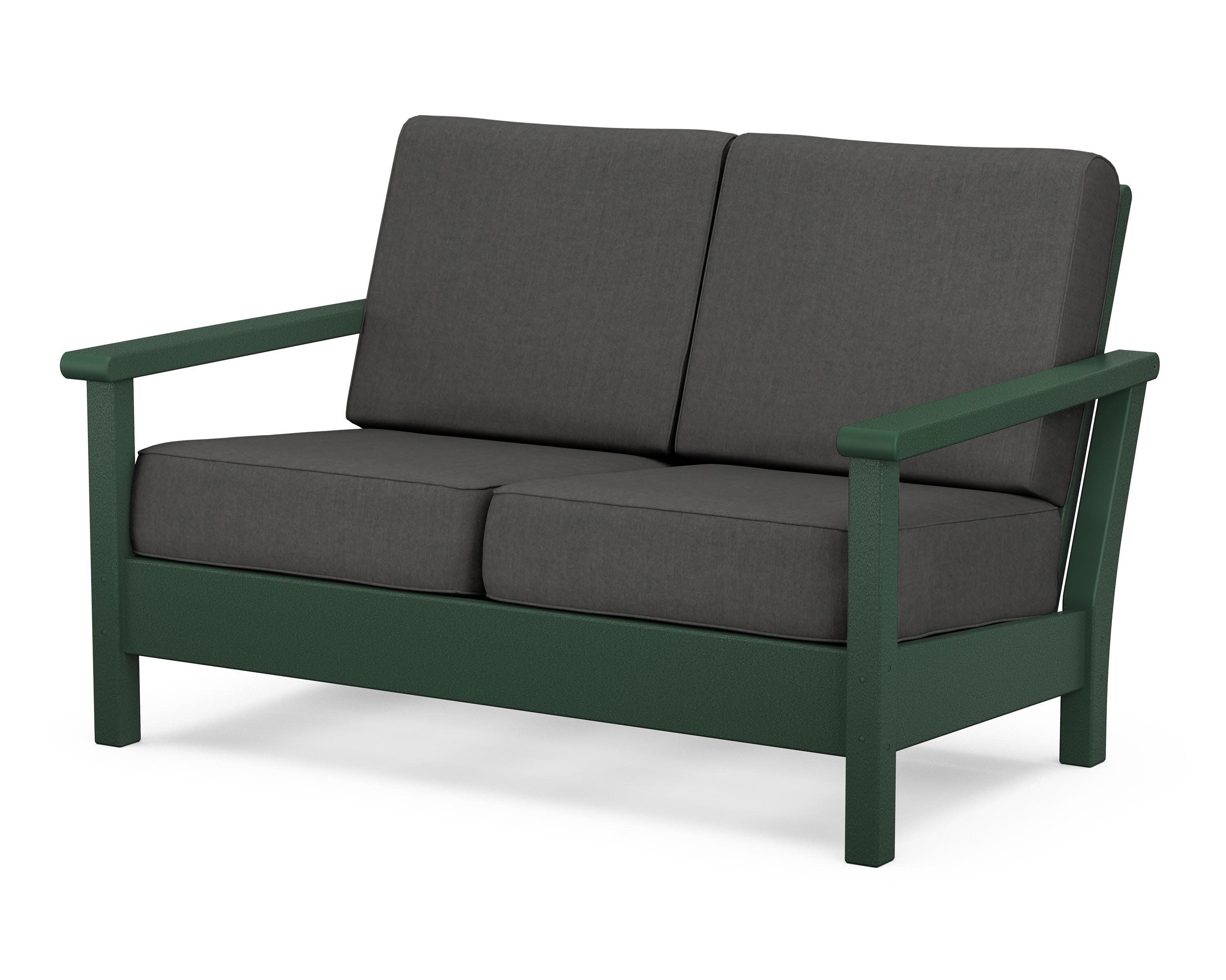 Harbour Deep Seating Loveseat in Green / Spectrum Carbon