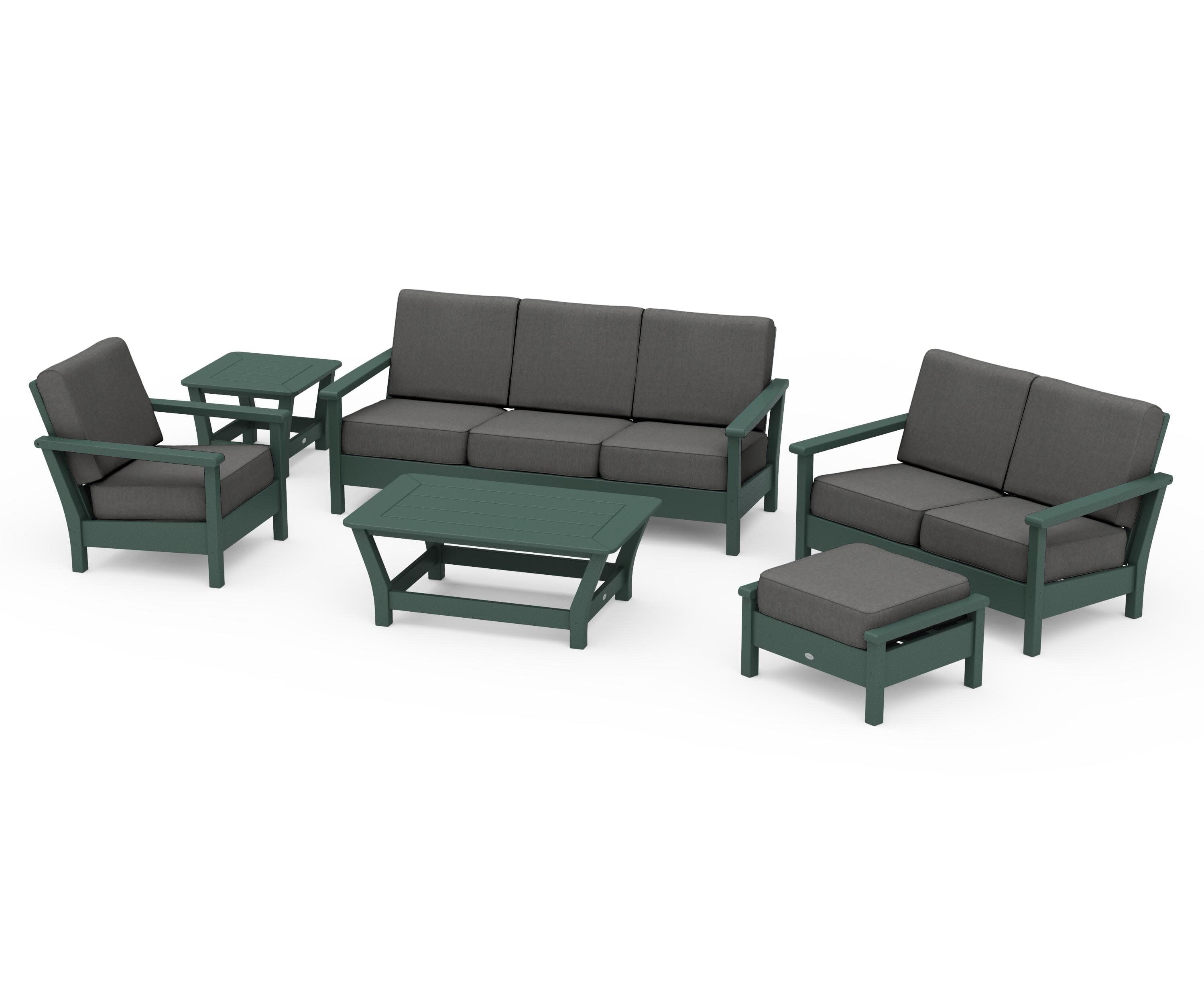 Harbour 6-Piece Outdoor Living Set in Green / Spectrum Carbon