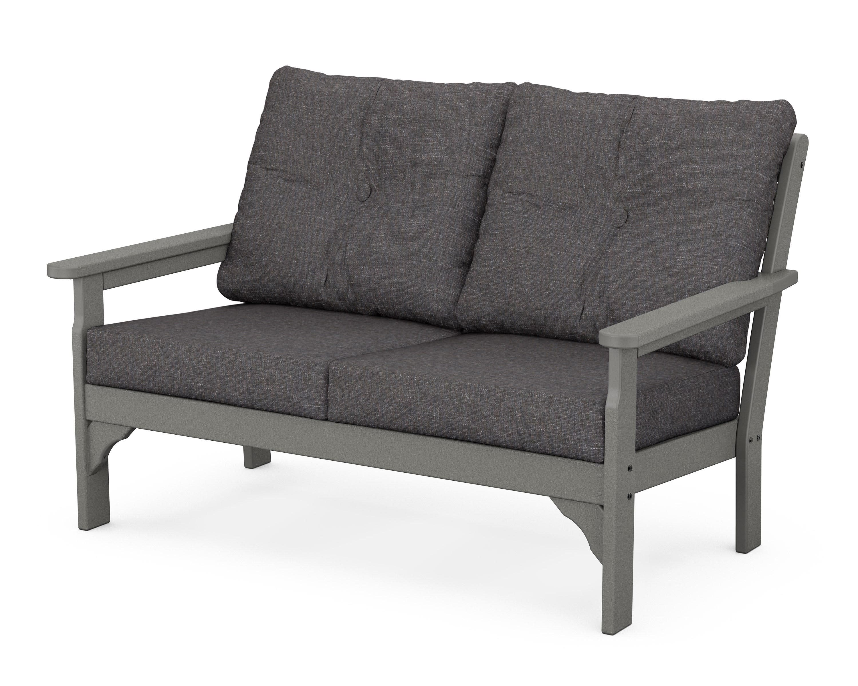 Vineyard Deep Seating Loveseat in Slate Grey / Ash Charcoal