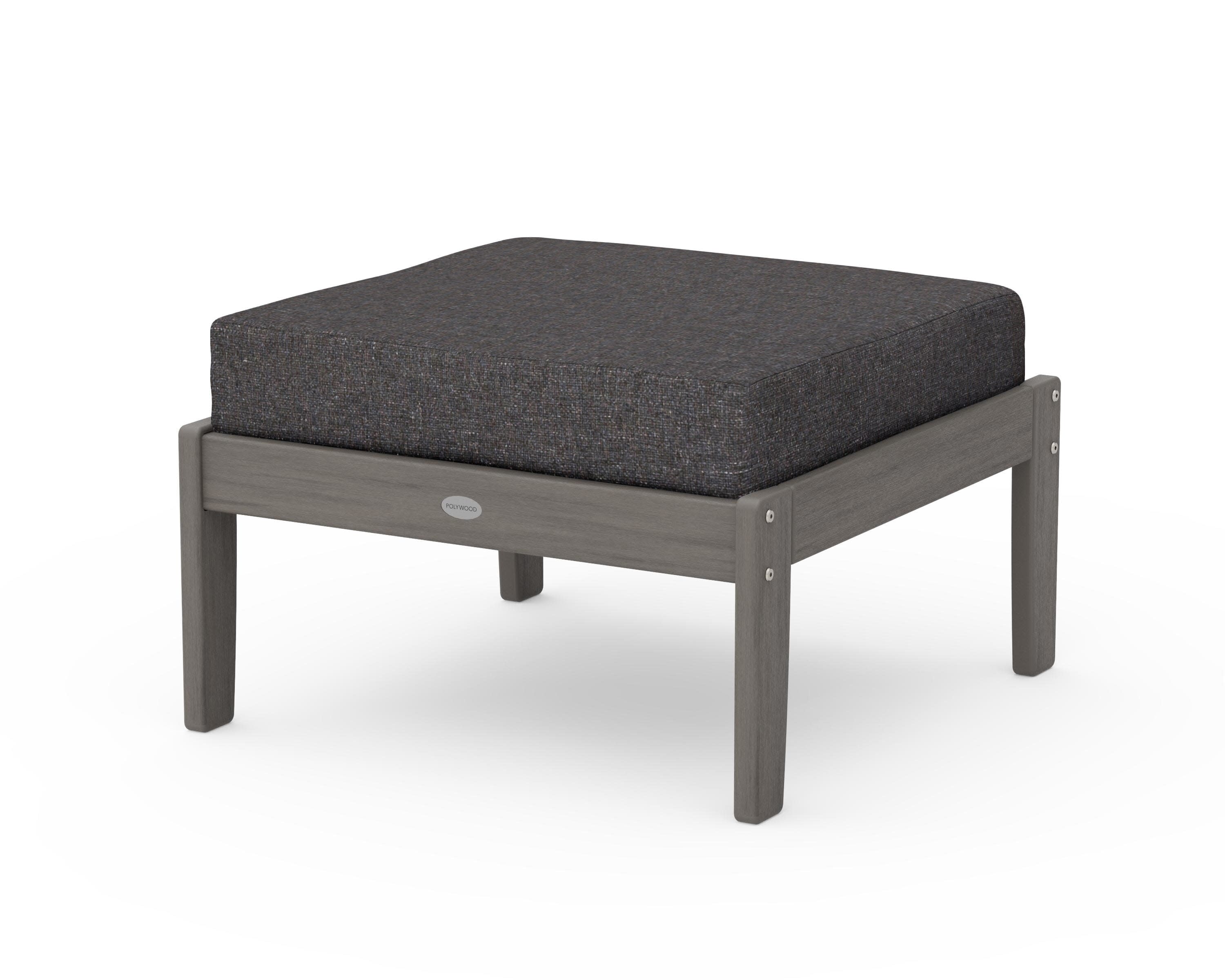 Braxton Deep Seating Ottoman in Driftwood / Ash Charcoal