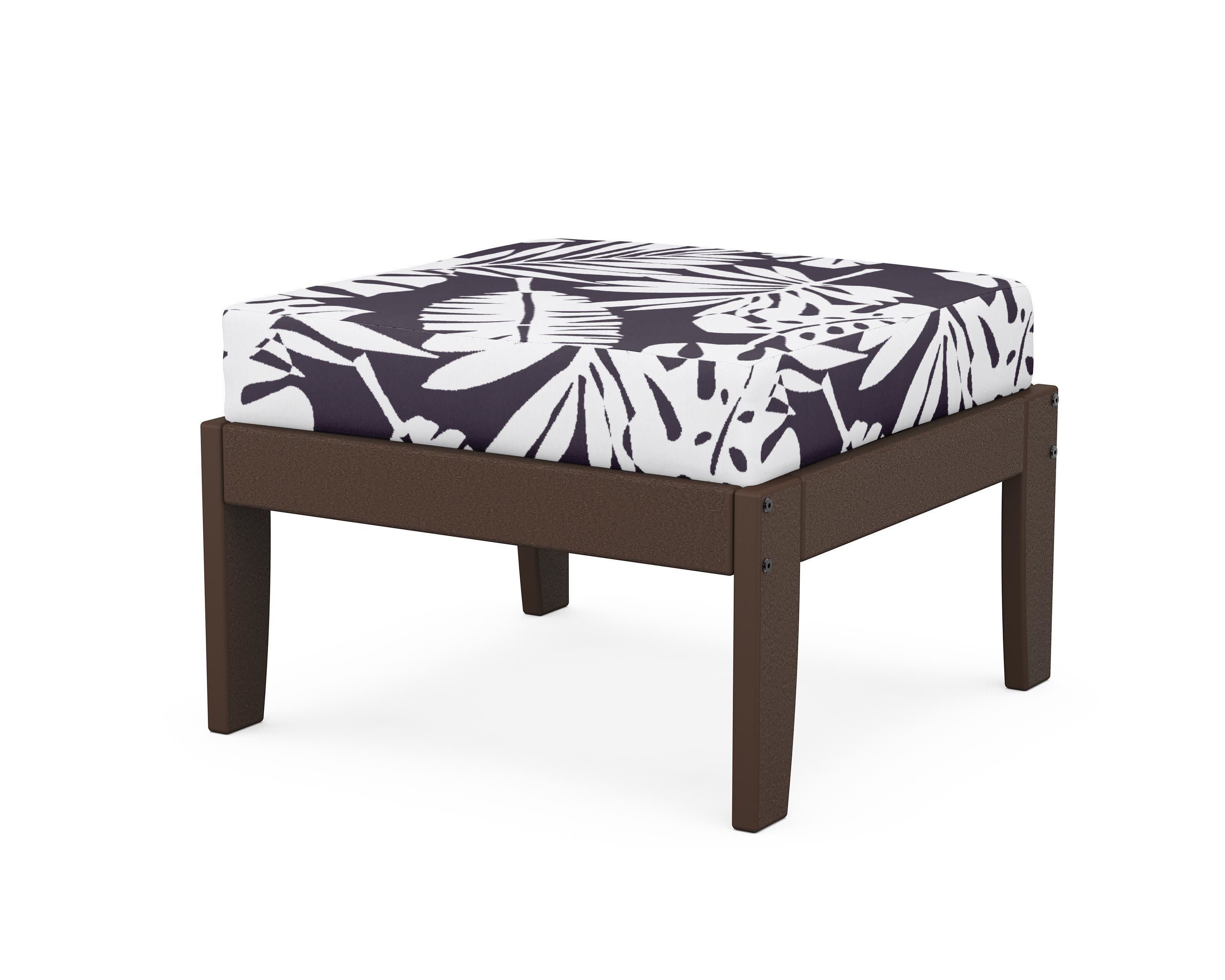 Modular Ottoman - Classic in Mahogany / Leaf Navy