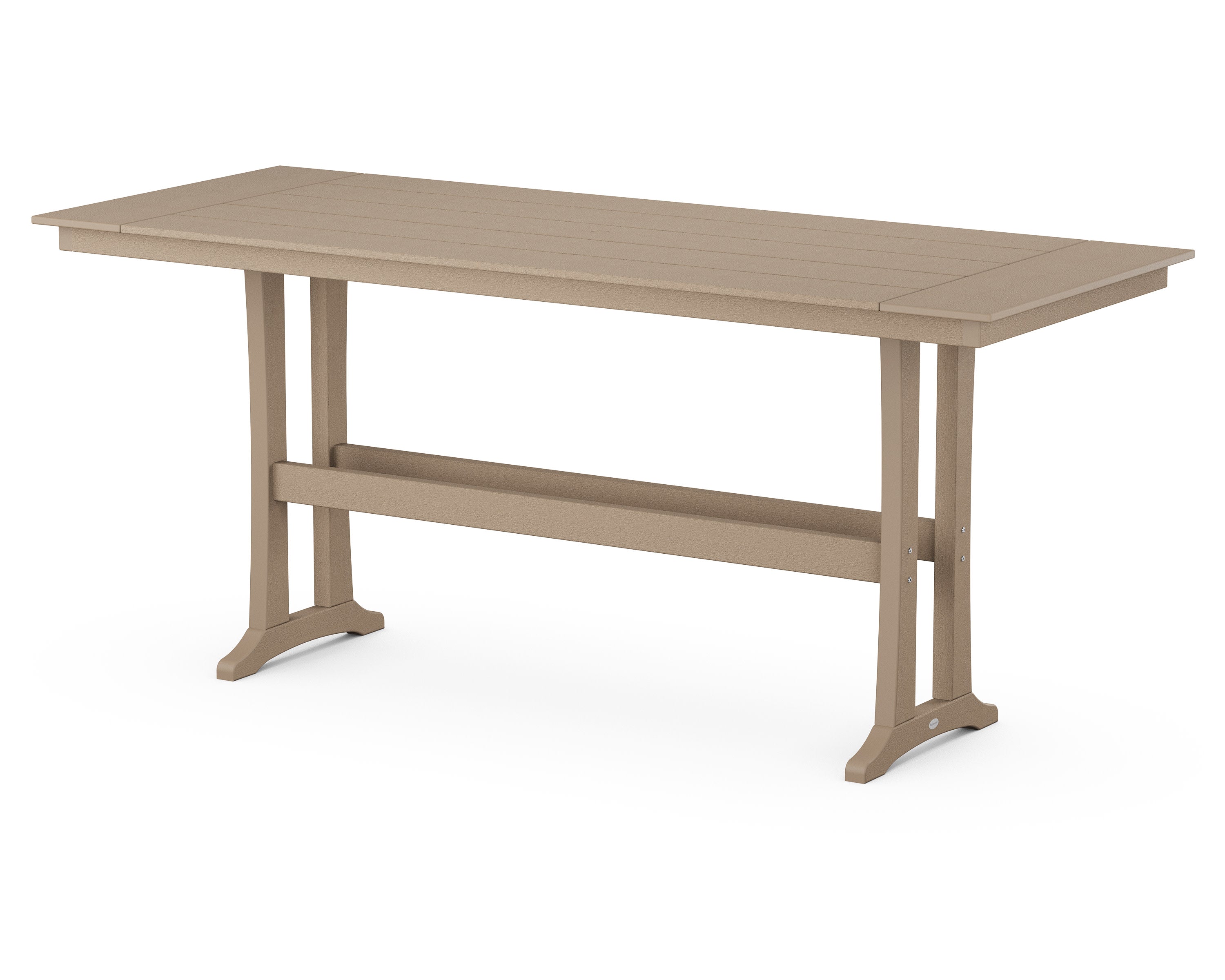 Farmhouse Trestle 38" x 96" Bar Table in Vintage Sahara