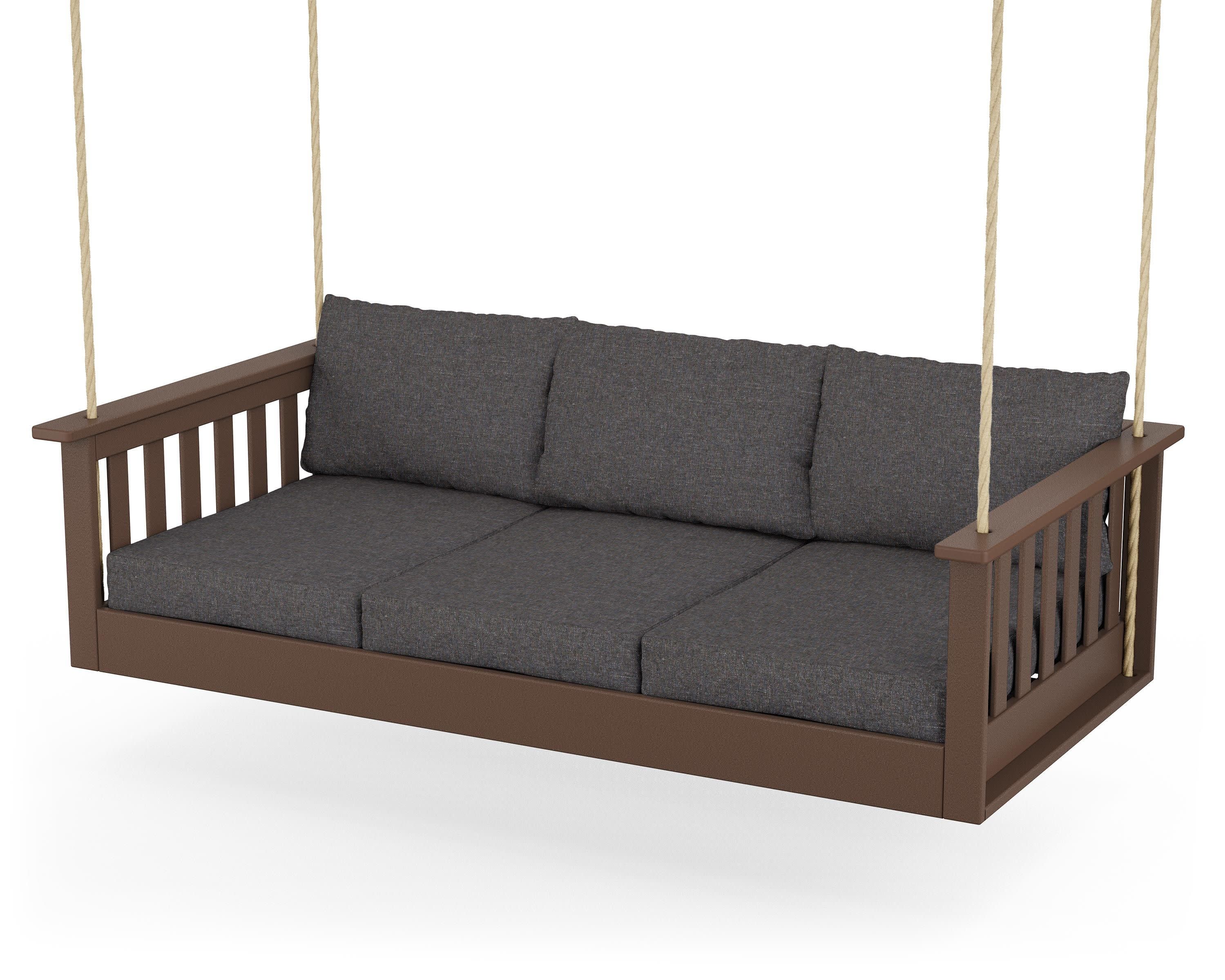 Vineyard Daybed Swing in Mahogany / Ash Charcoal