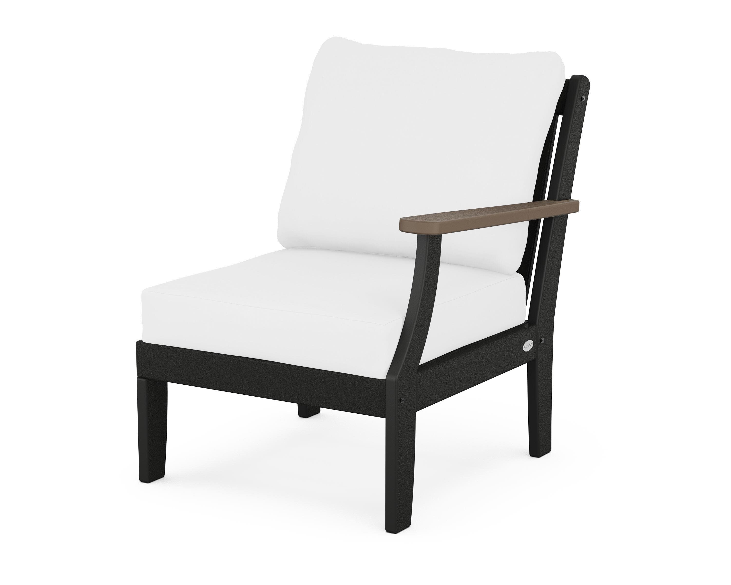 Braxton Modular Right Arm Chair in Black / Kona / Natural