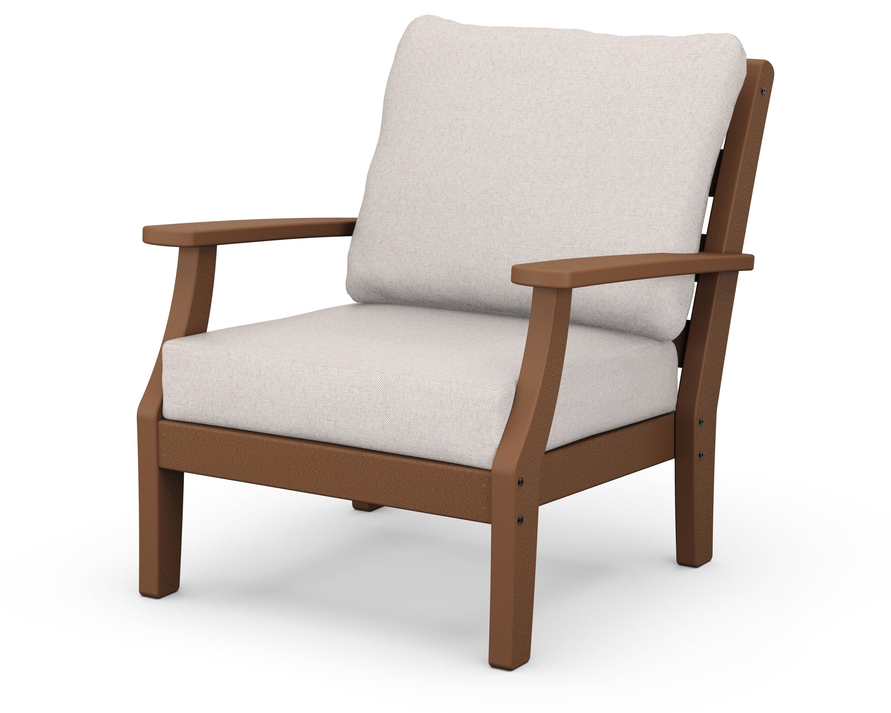 Chesapeake Deep Seating Chair in Teak / Dune Burlap
