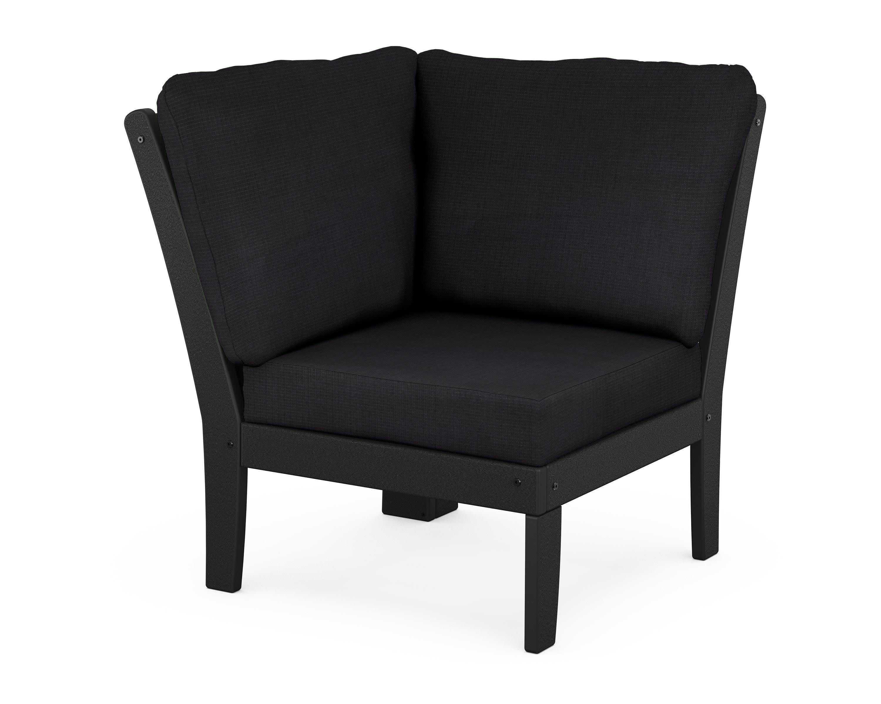 Braxton Modular Corner Chair in Black / Midnight Linen