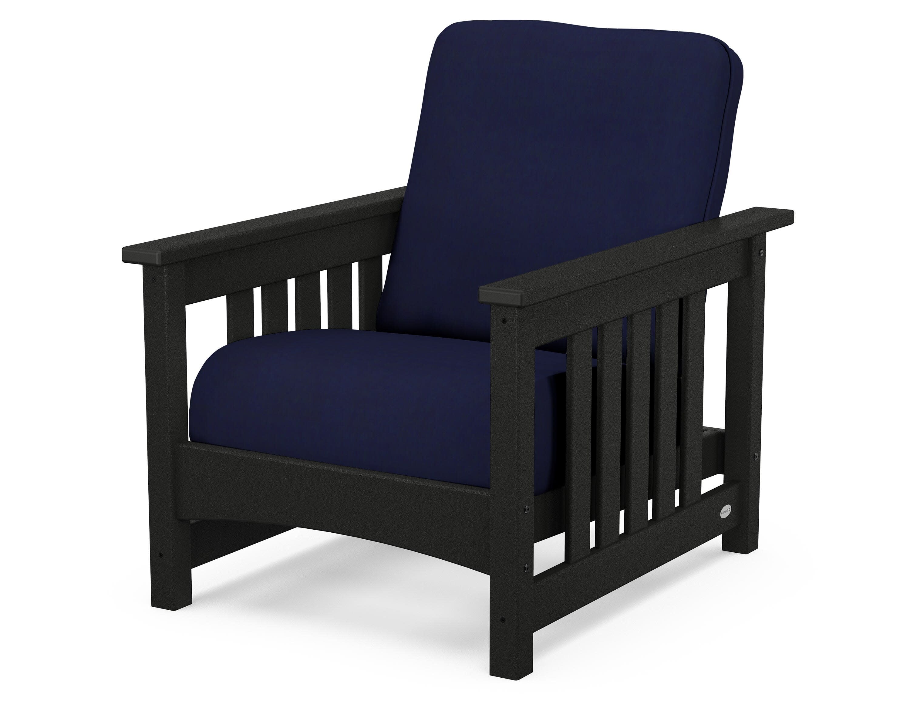 Club Mission Chair in Black / Navy