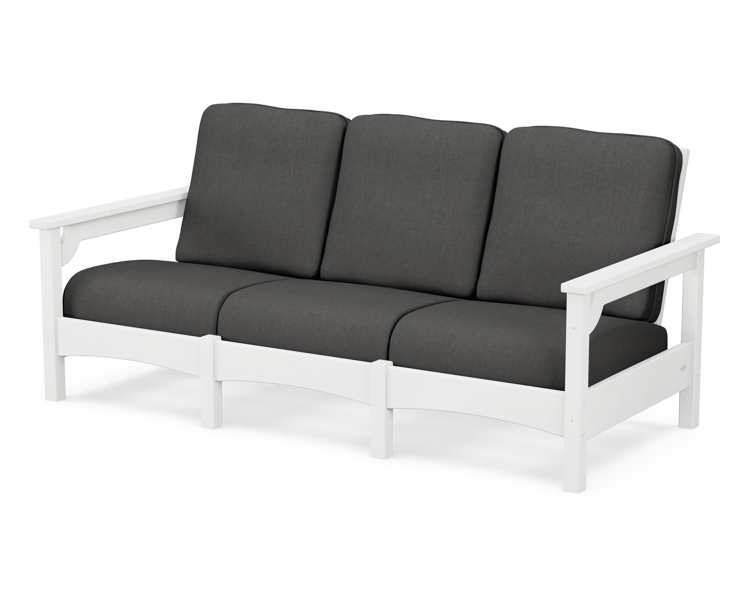 Club Sofa in White / Spectrum Carbon