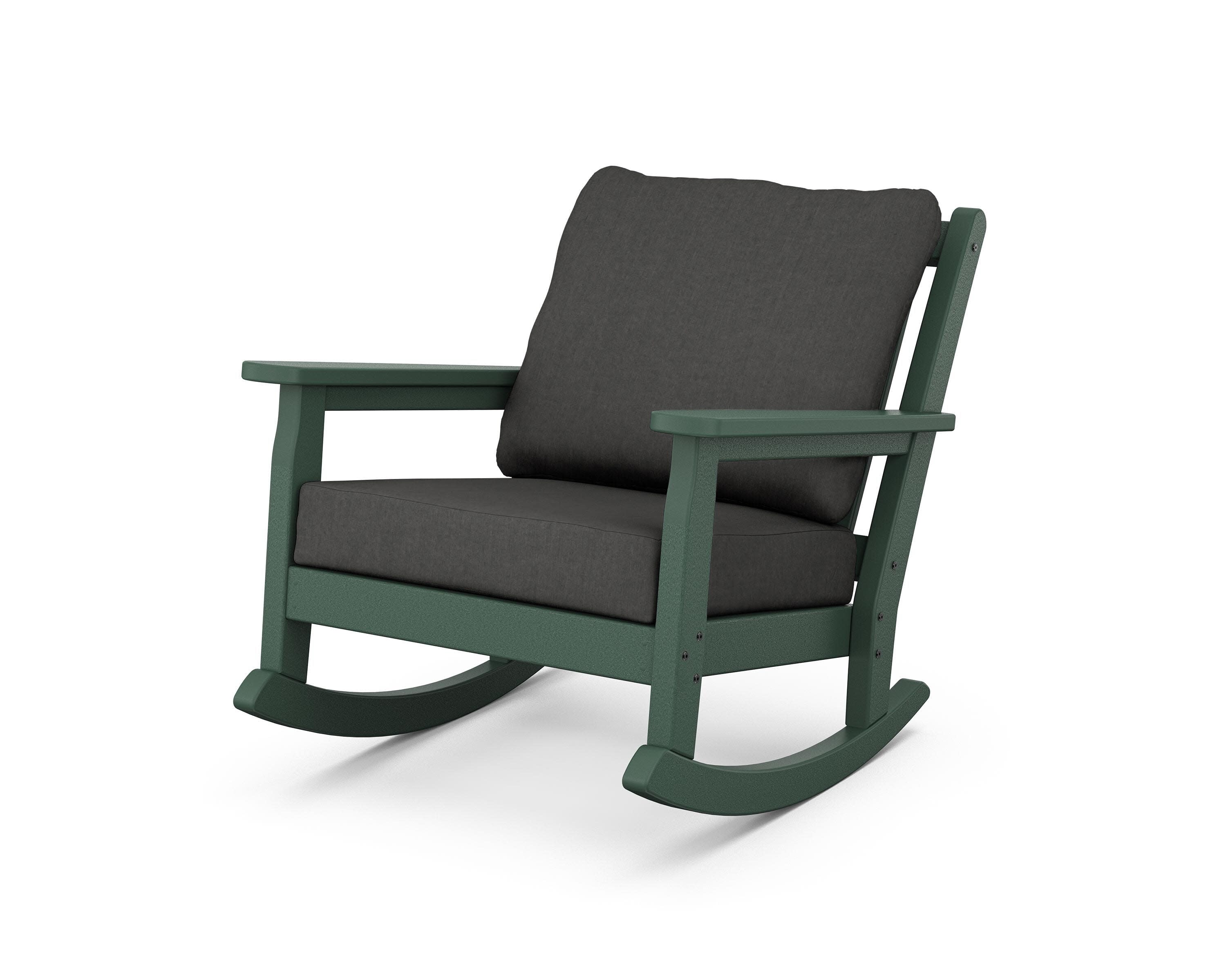 Chippendale Deep Seating Rocking Chair in Green / Spectrum Carbon