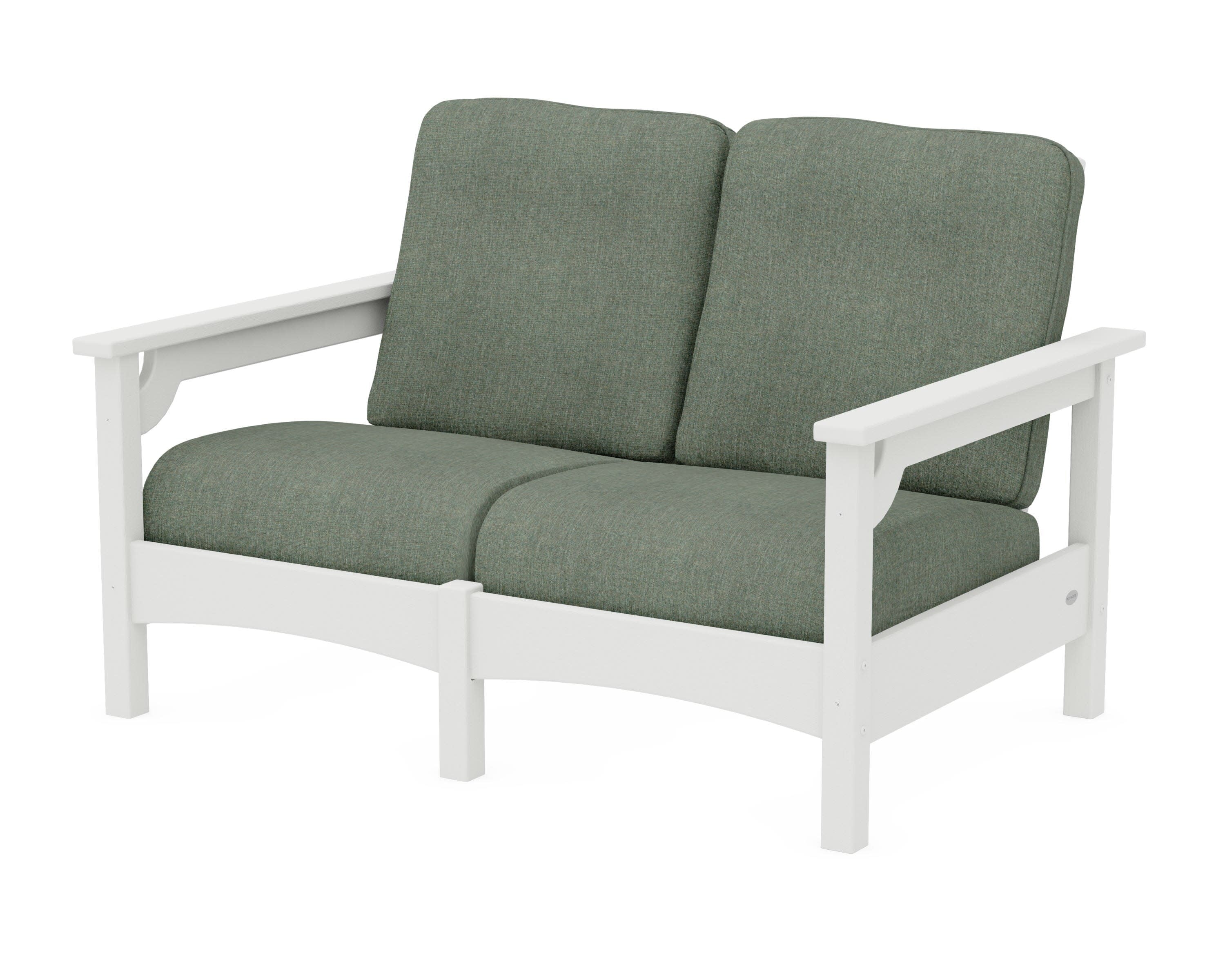 Club Loveseat in Vintage White / Cast Sage
