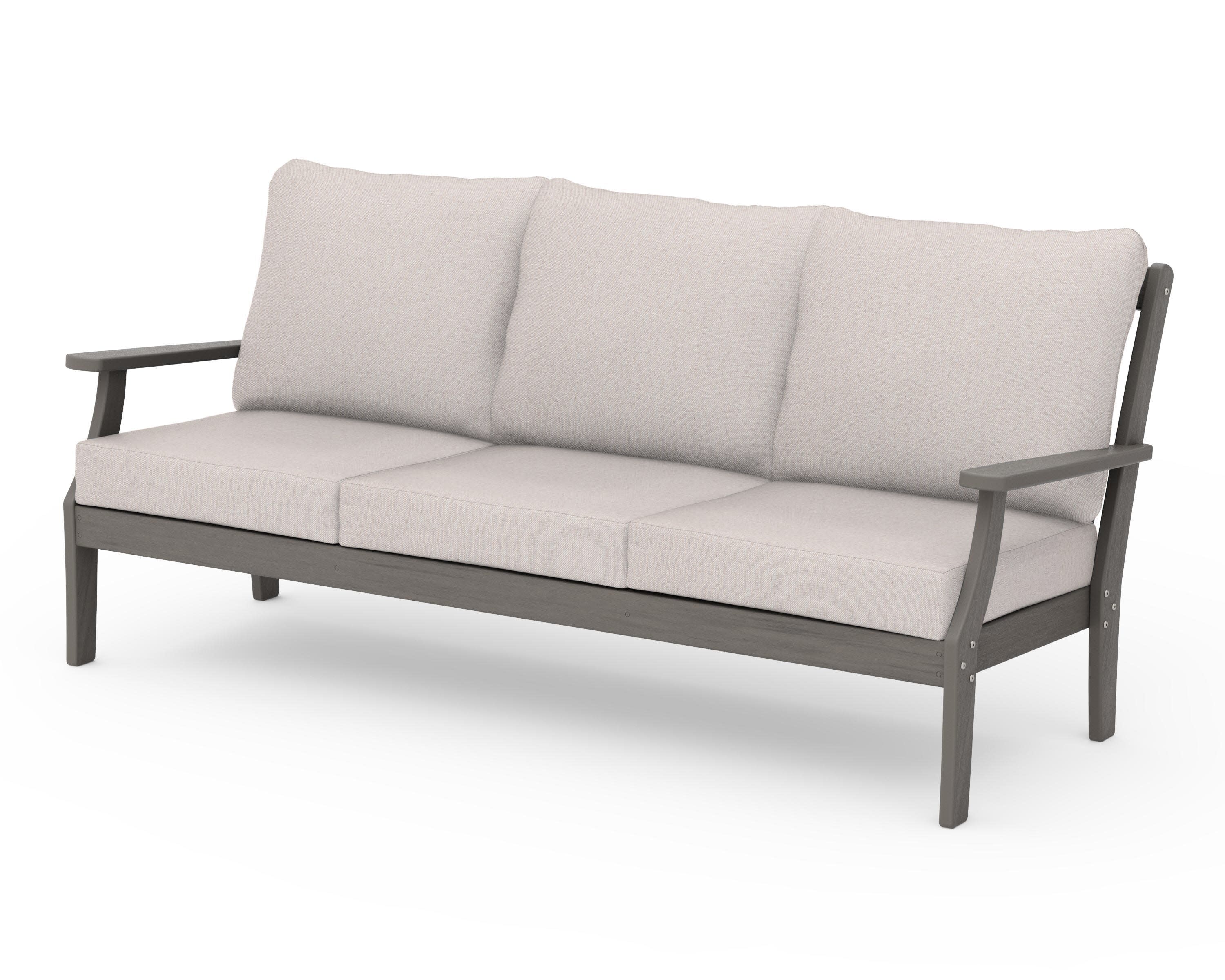 Braxton Deep Seating Sofa in Driftwood / Dune Burlap