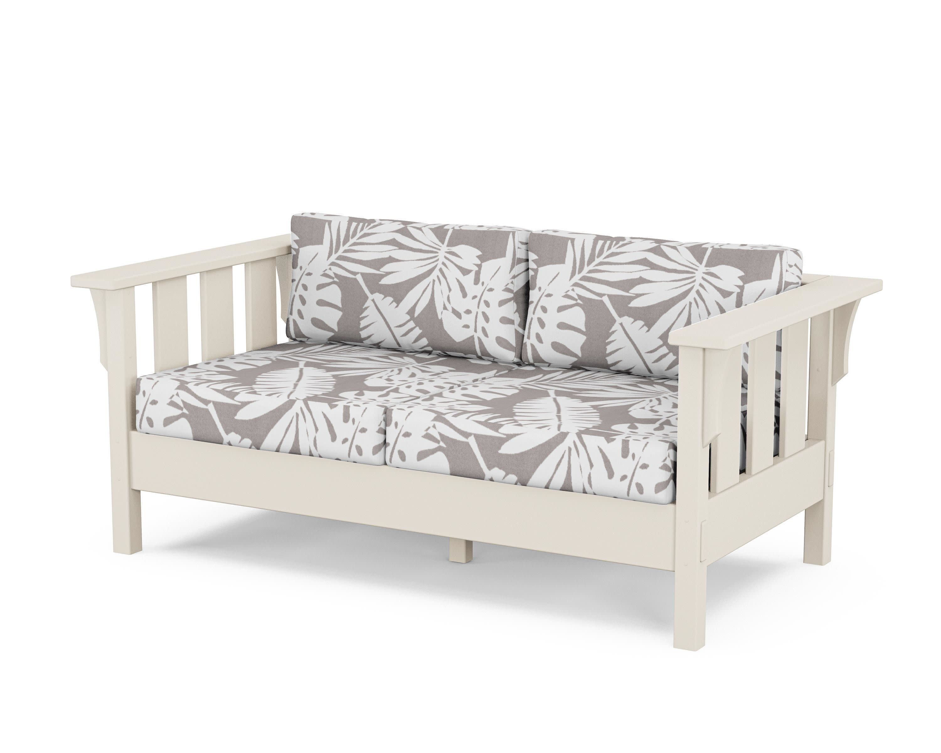 Acadia Deep Seating Loveseat in Sand / Leaf Grey Mist