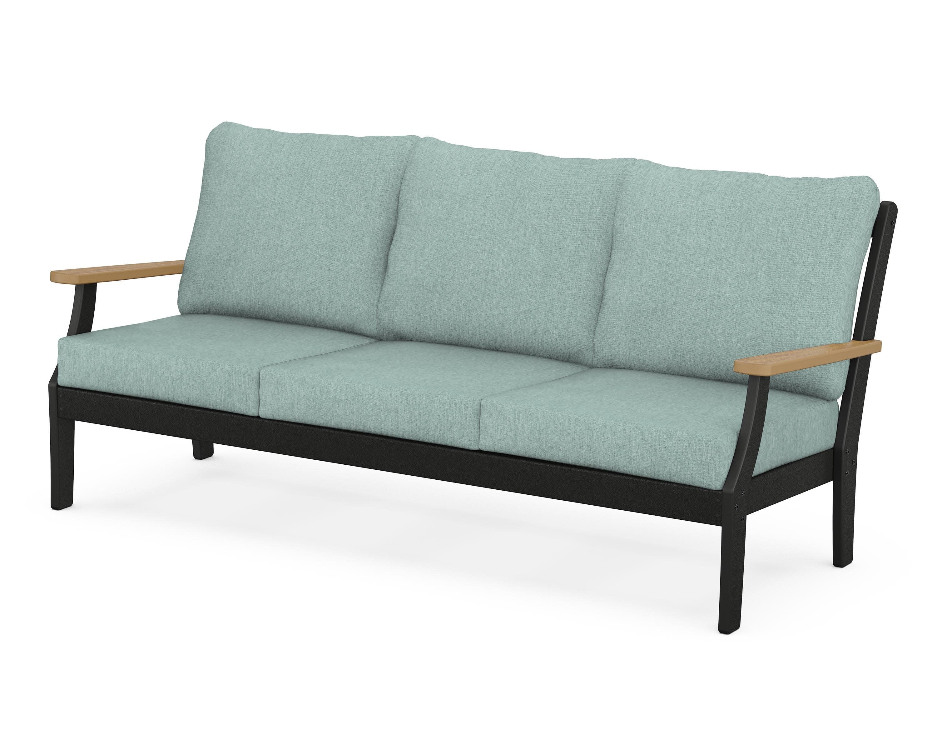 Braxton Deep Seating Sofa in Black / Natural / Glacier Spa