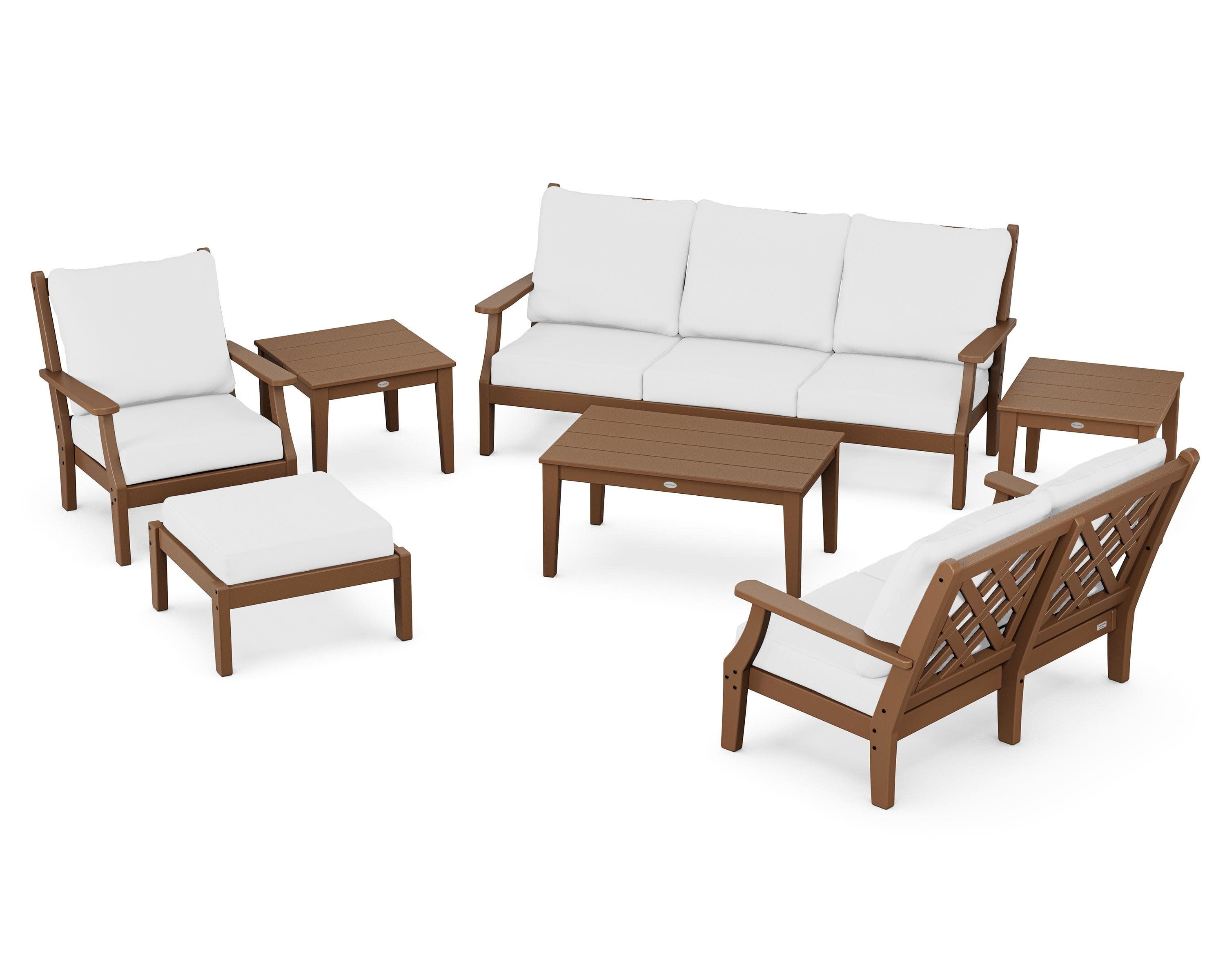 Wovendale 7-Piece Deep Seating Set in Teak / Natural