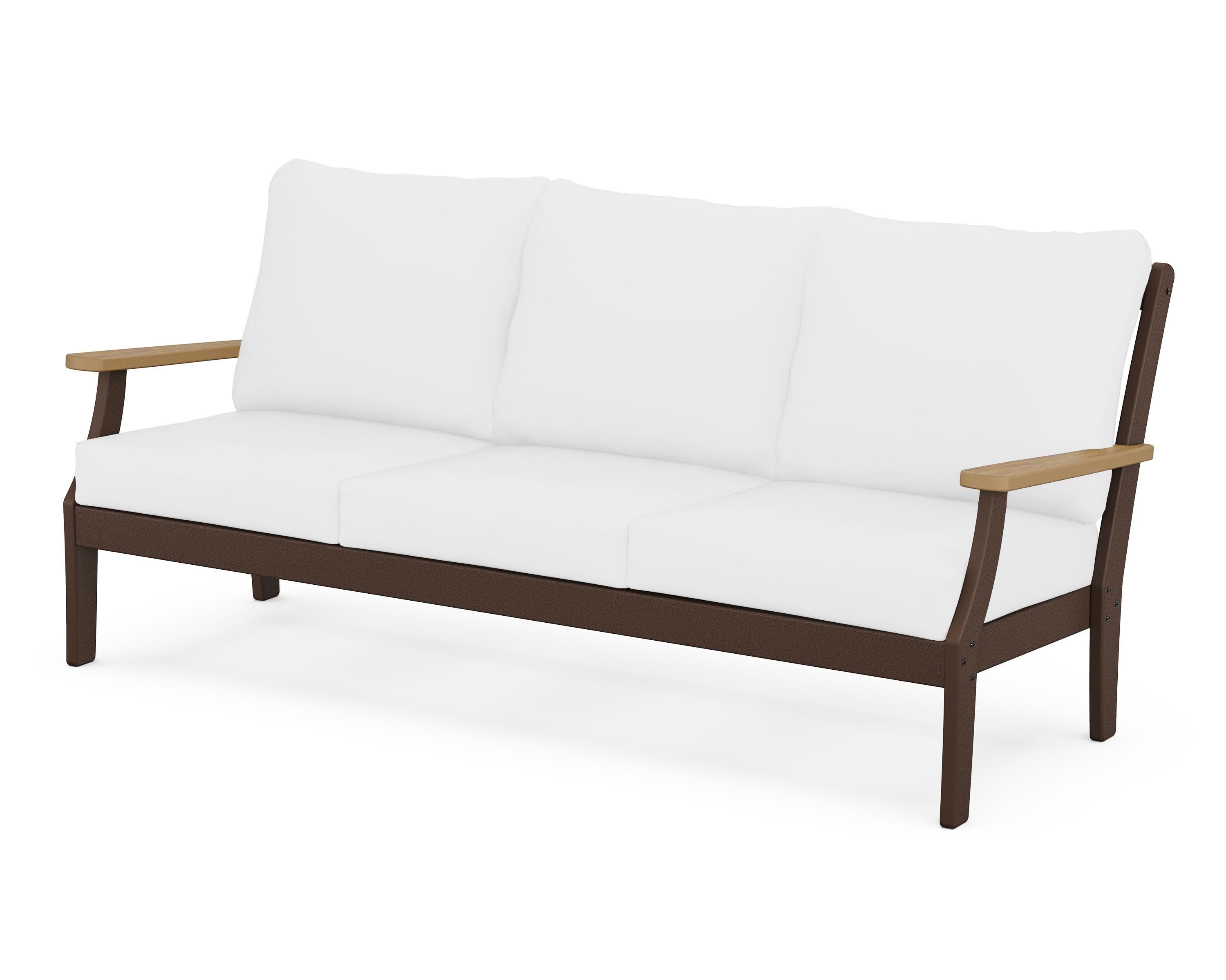 Braxton Deep Seating Sofa in Mahogany / Natural / Natural