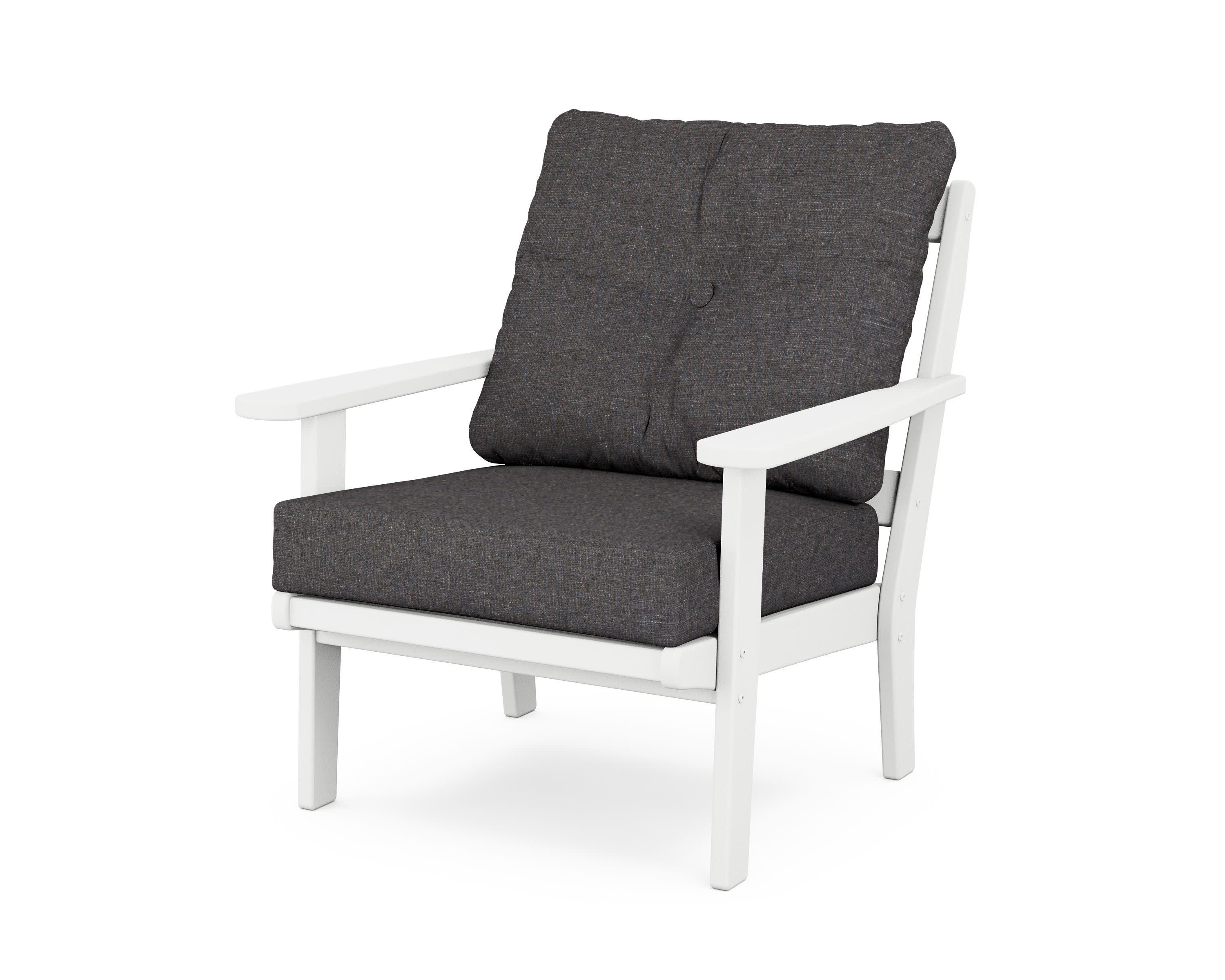 Mission Deep Seating Chair in White / Ash Charcoal