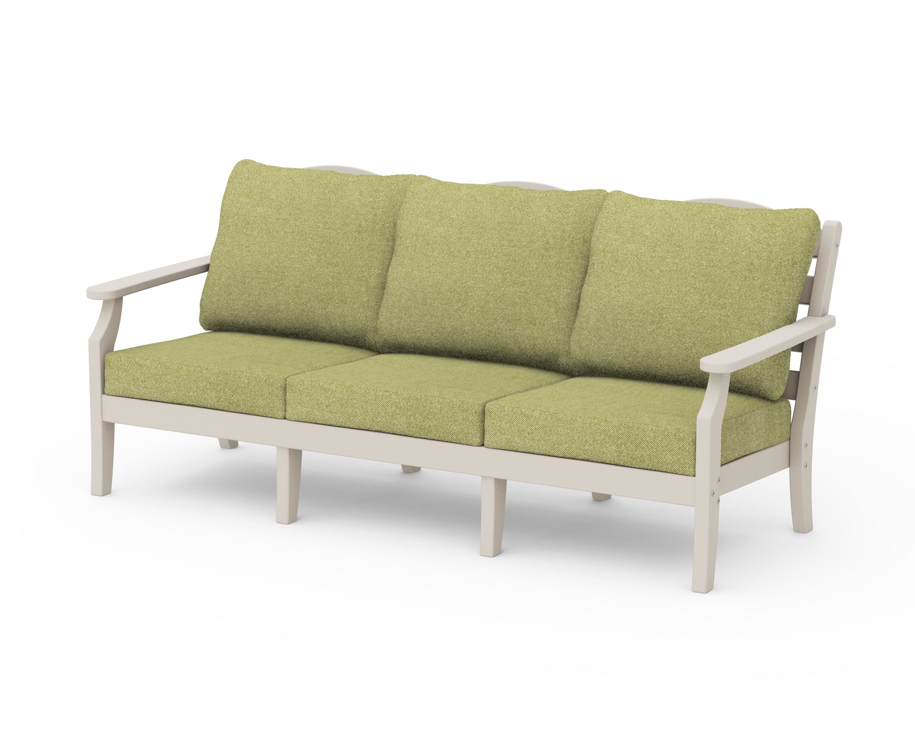 Savannah Deep Seating Sofa in Sand / Chartreuse Boucle