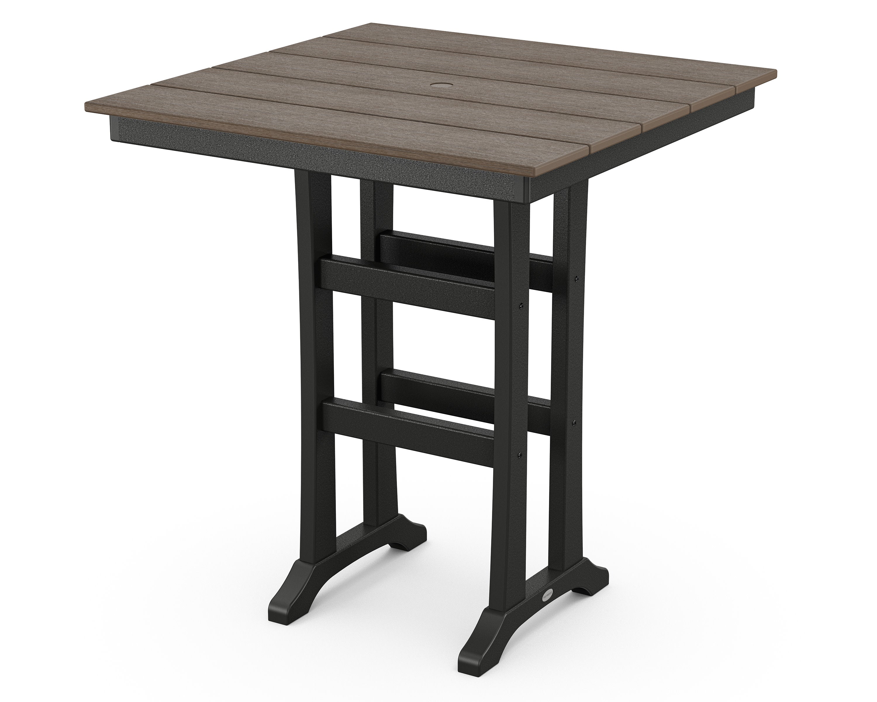 Farmhouse Trestle 37" Bar Table in Black / Kona