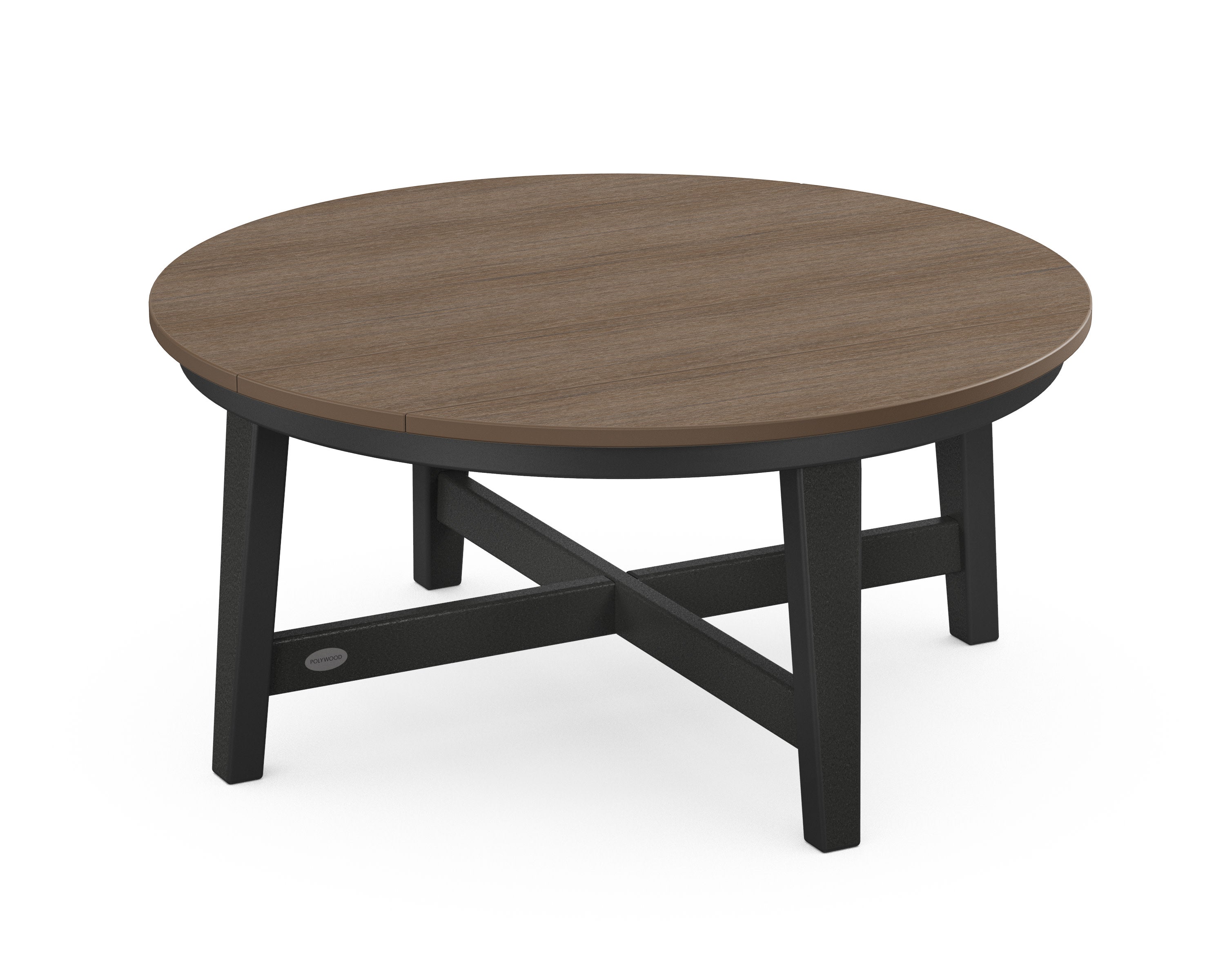 Newport 36" Round Coffee Table in Black / Kona