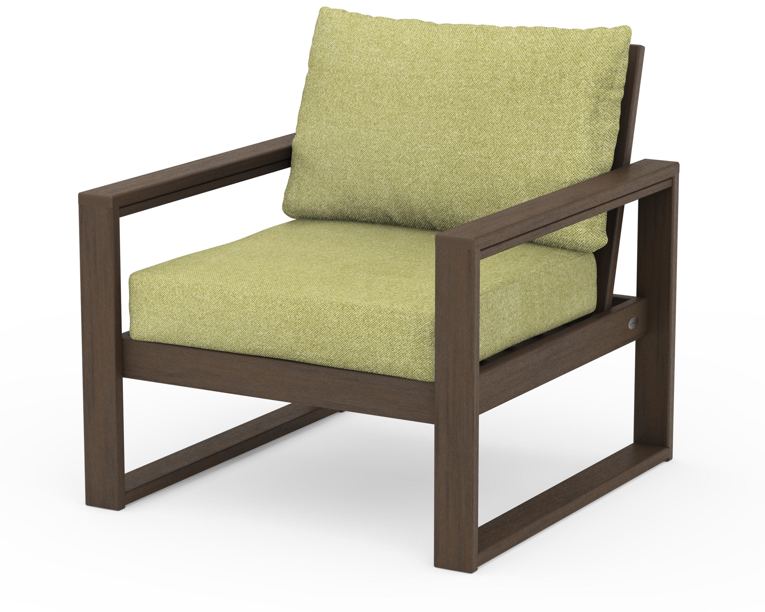 EDGE Club Chair in Kona / Chartreuse Boucle