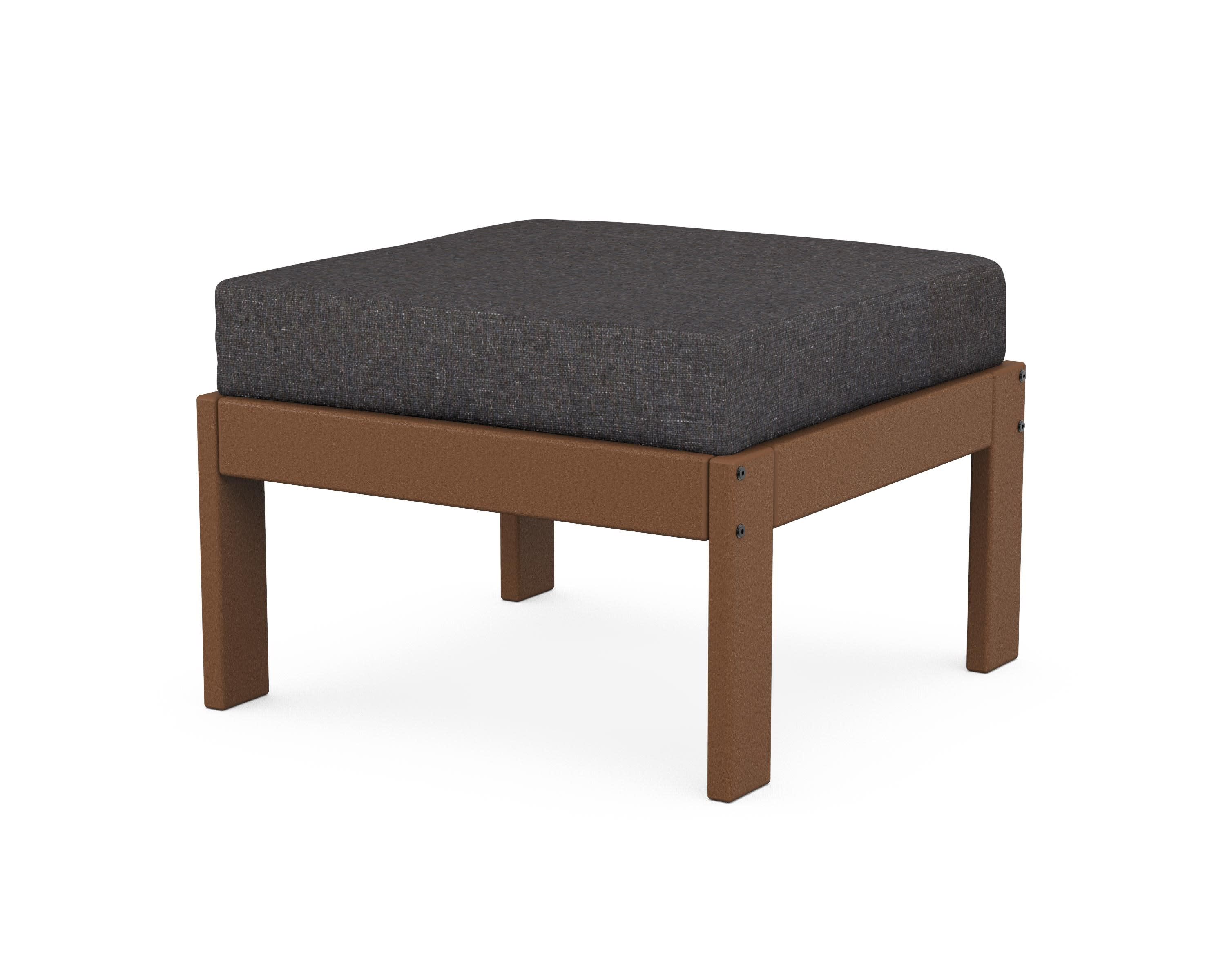 Vineyard Modular Ottoman in Teak / Ash Charcoal