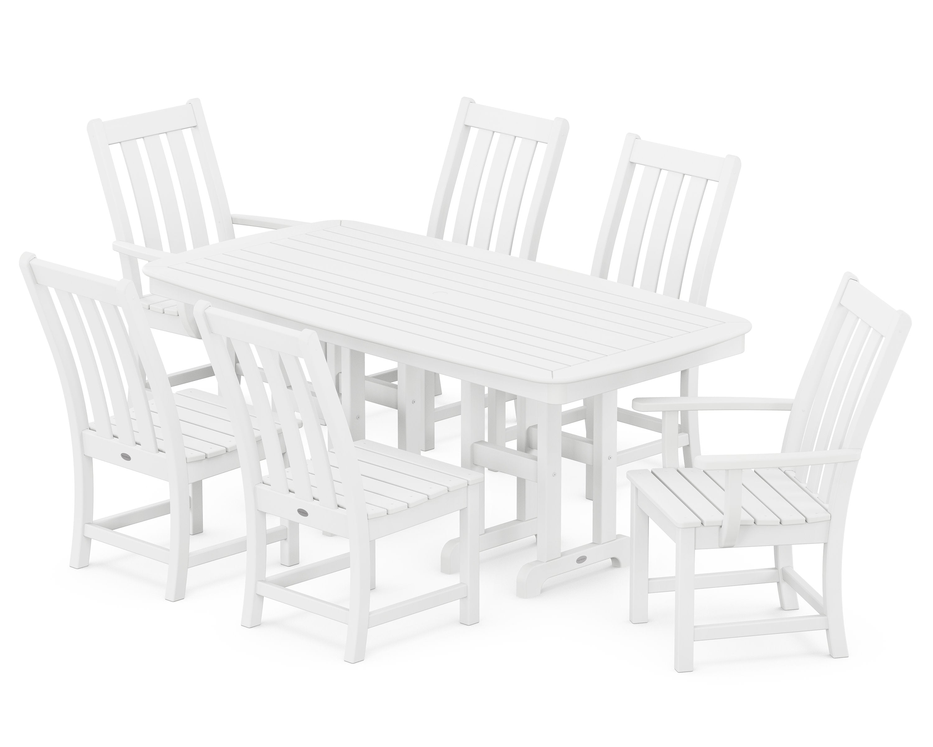 Vineyard 7-Piece Dining Set in White