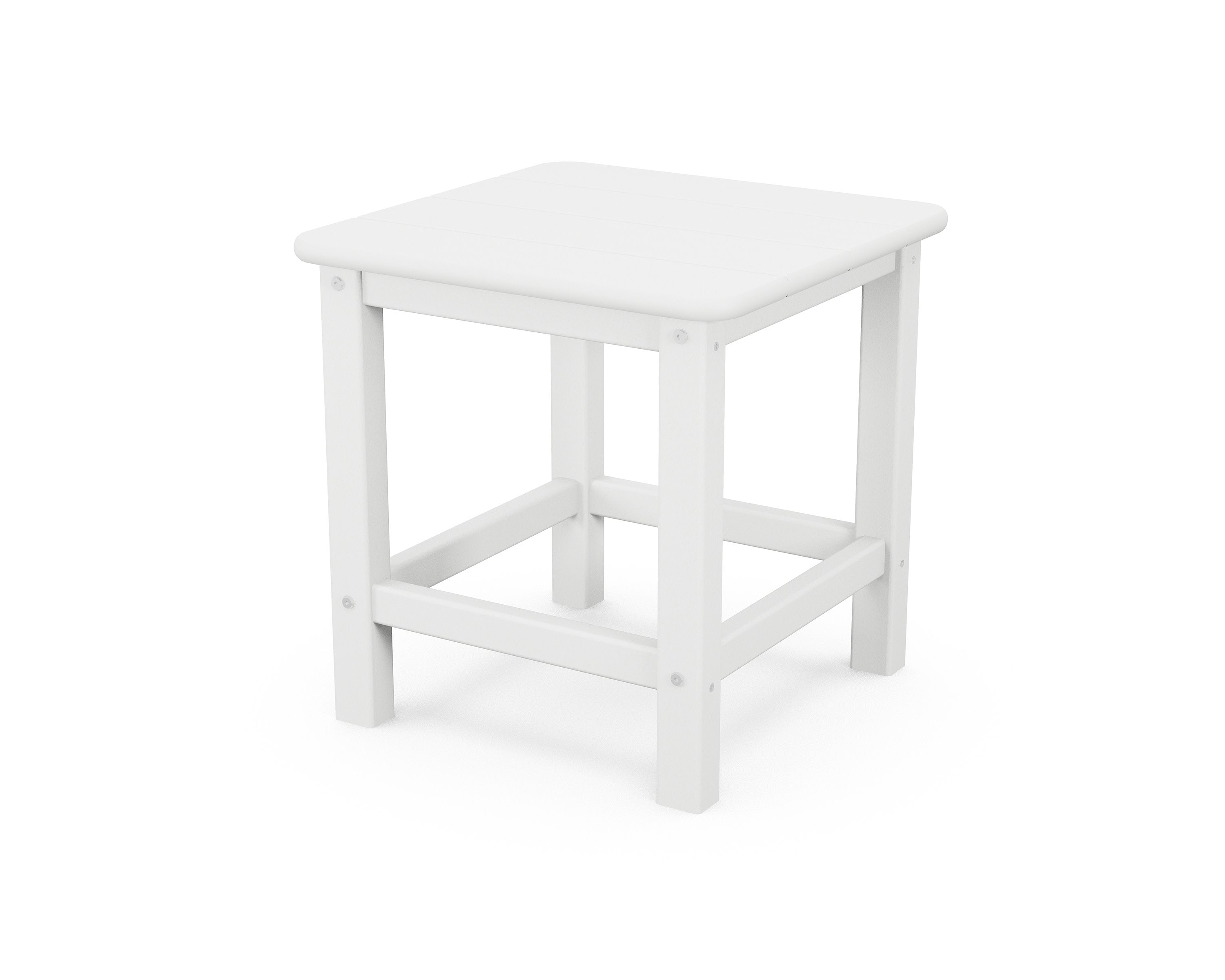 Seashell 18" Side Table in White