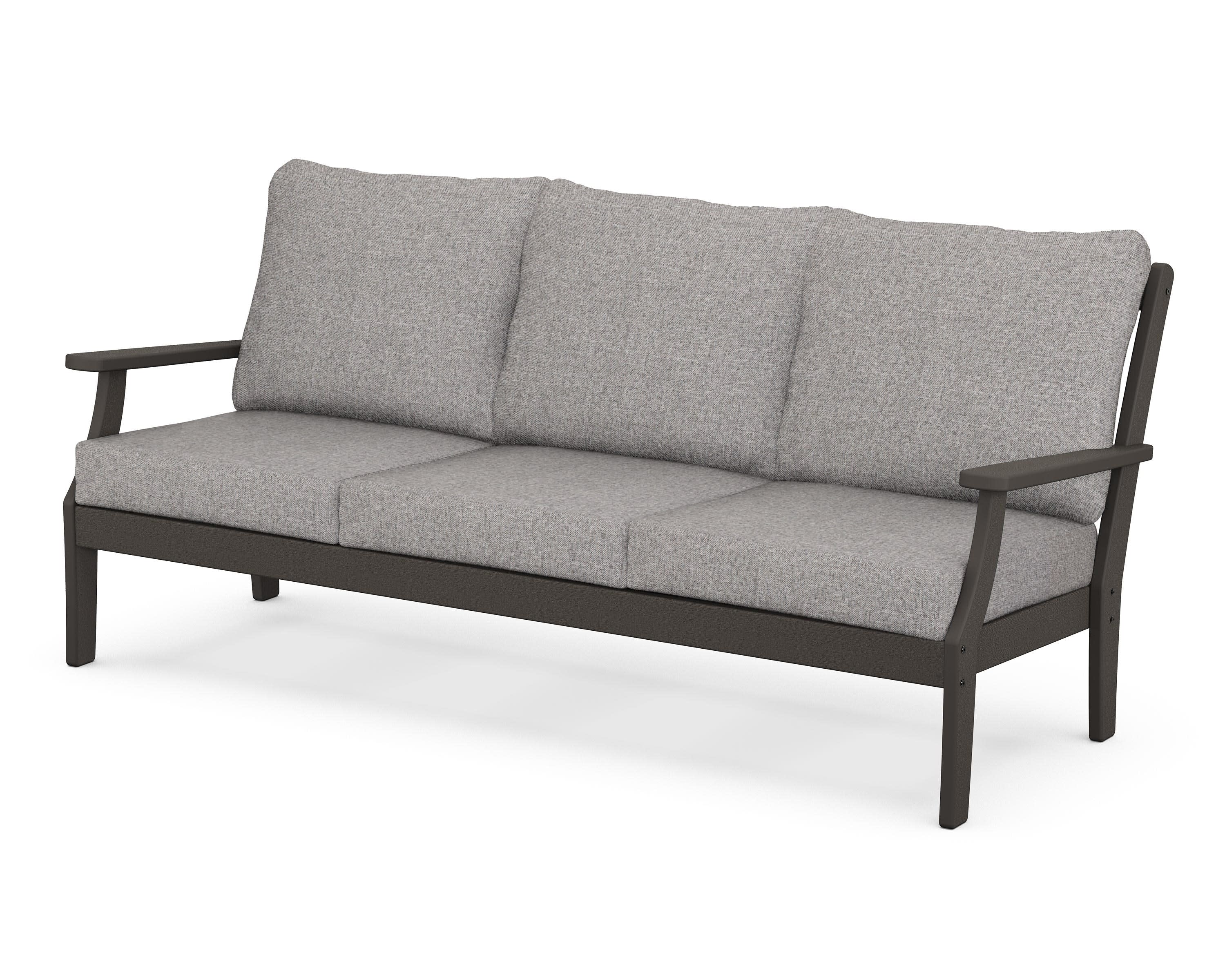 Braxton Deep Seating Sofa in Vintage Coffee / Grey Mist