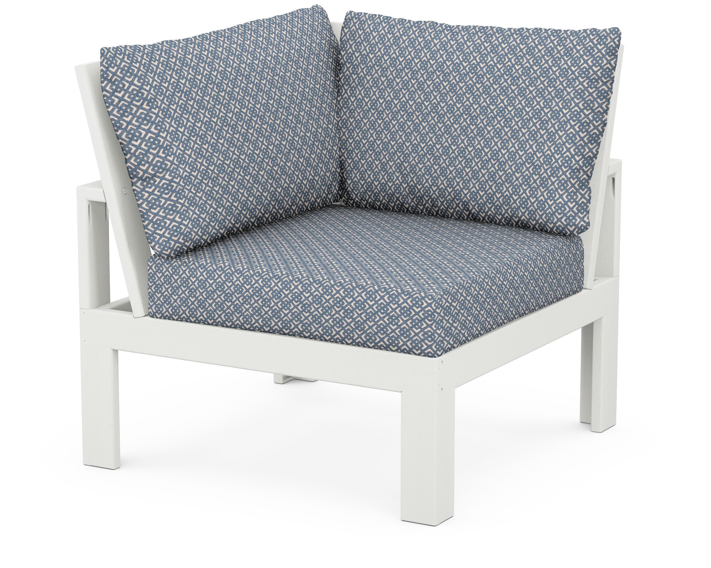 Modular Corner Chair in Vintage White / Hopscotch