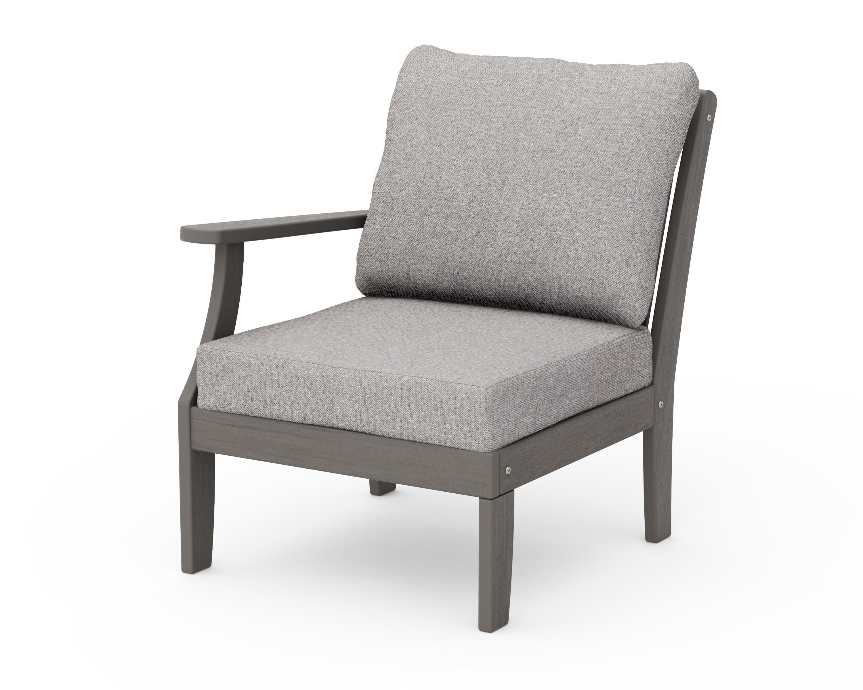 Braxton Modular Left Arm Chair in Driftwood / Grey Mist