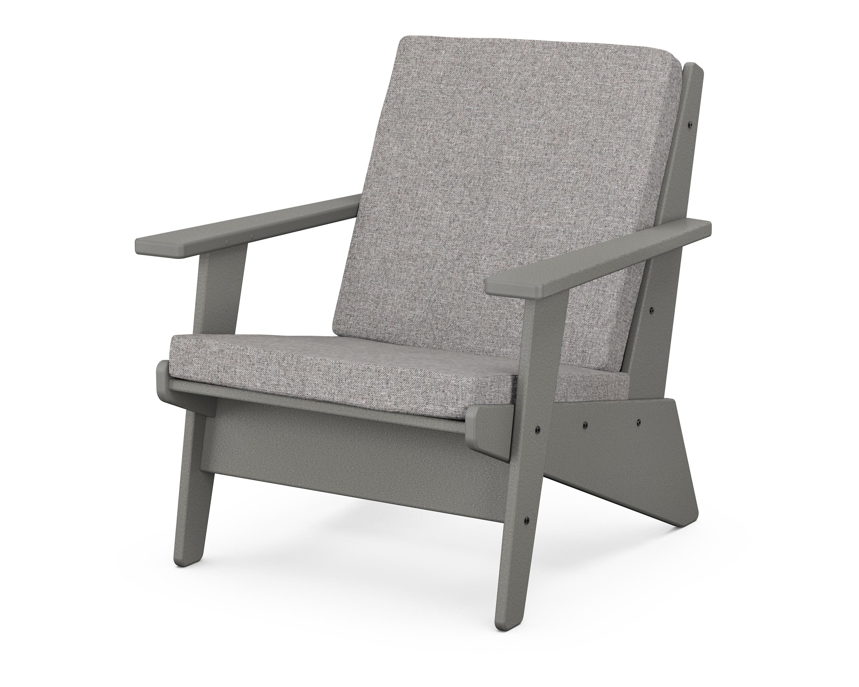 Riviera Modern Lounge Chair in Slate Grey / Grey Mist