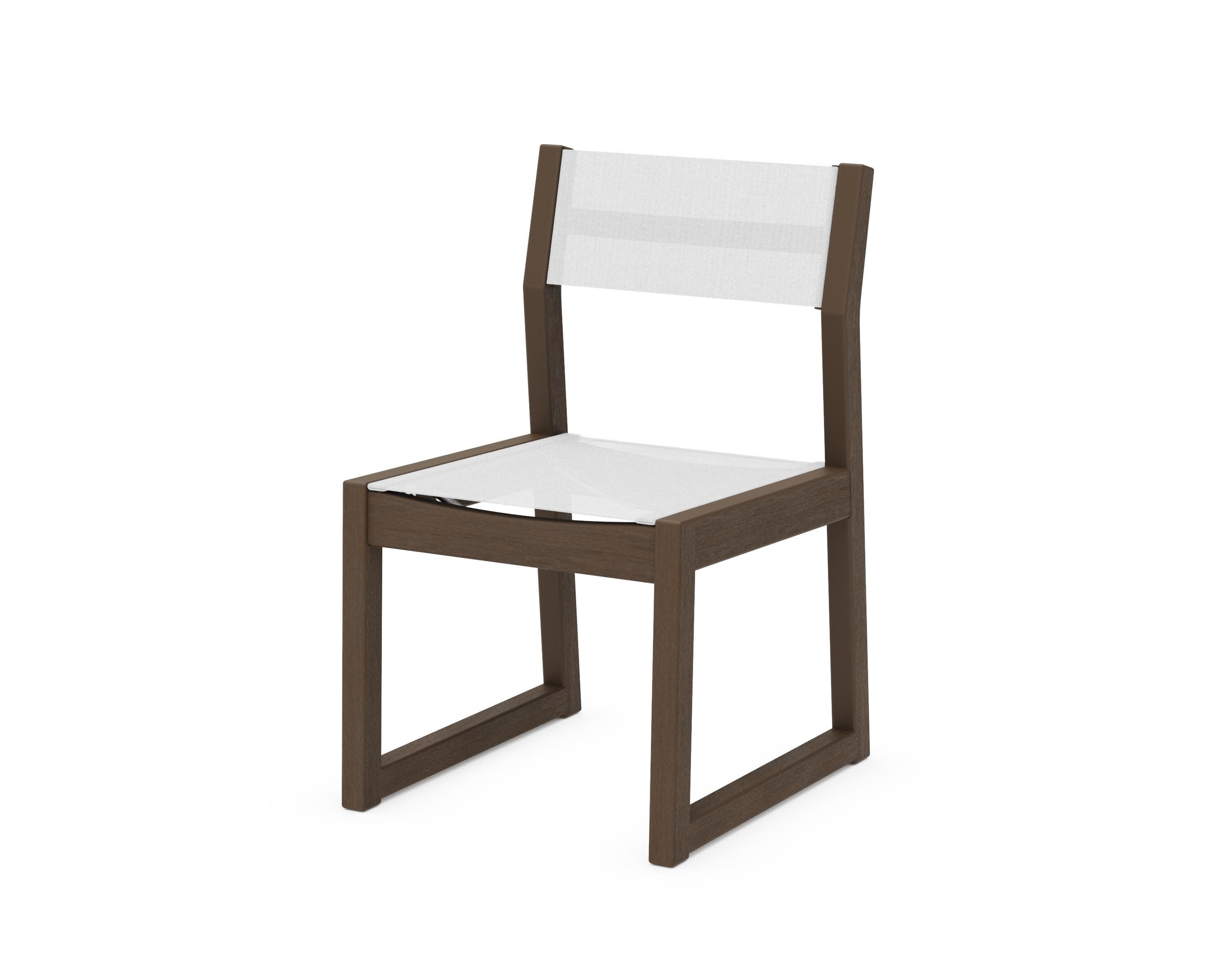 EDGE Sling Dining Side Chair in Kona / White Sling
