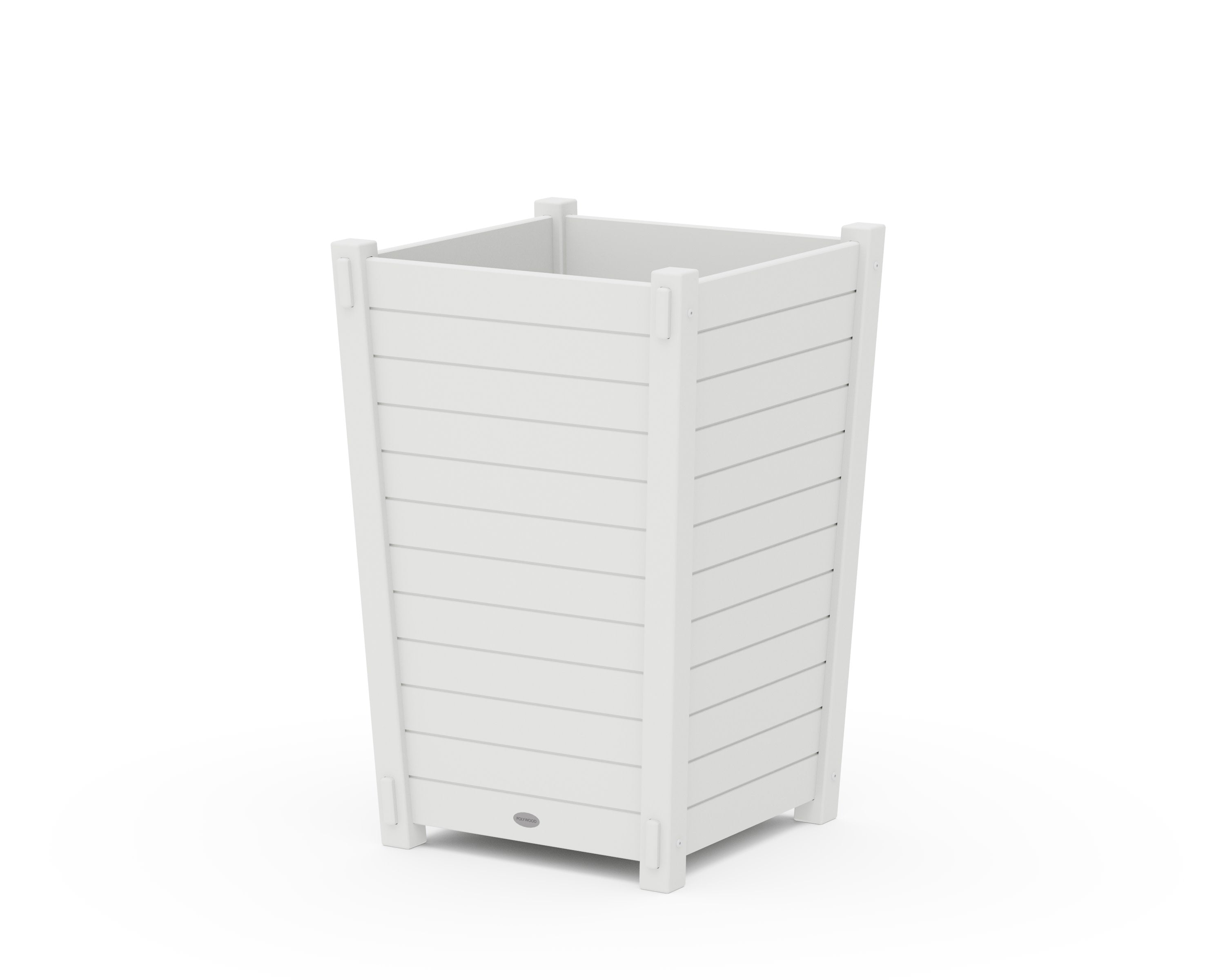 Nautical Large Tapered Square Planter Box in White