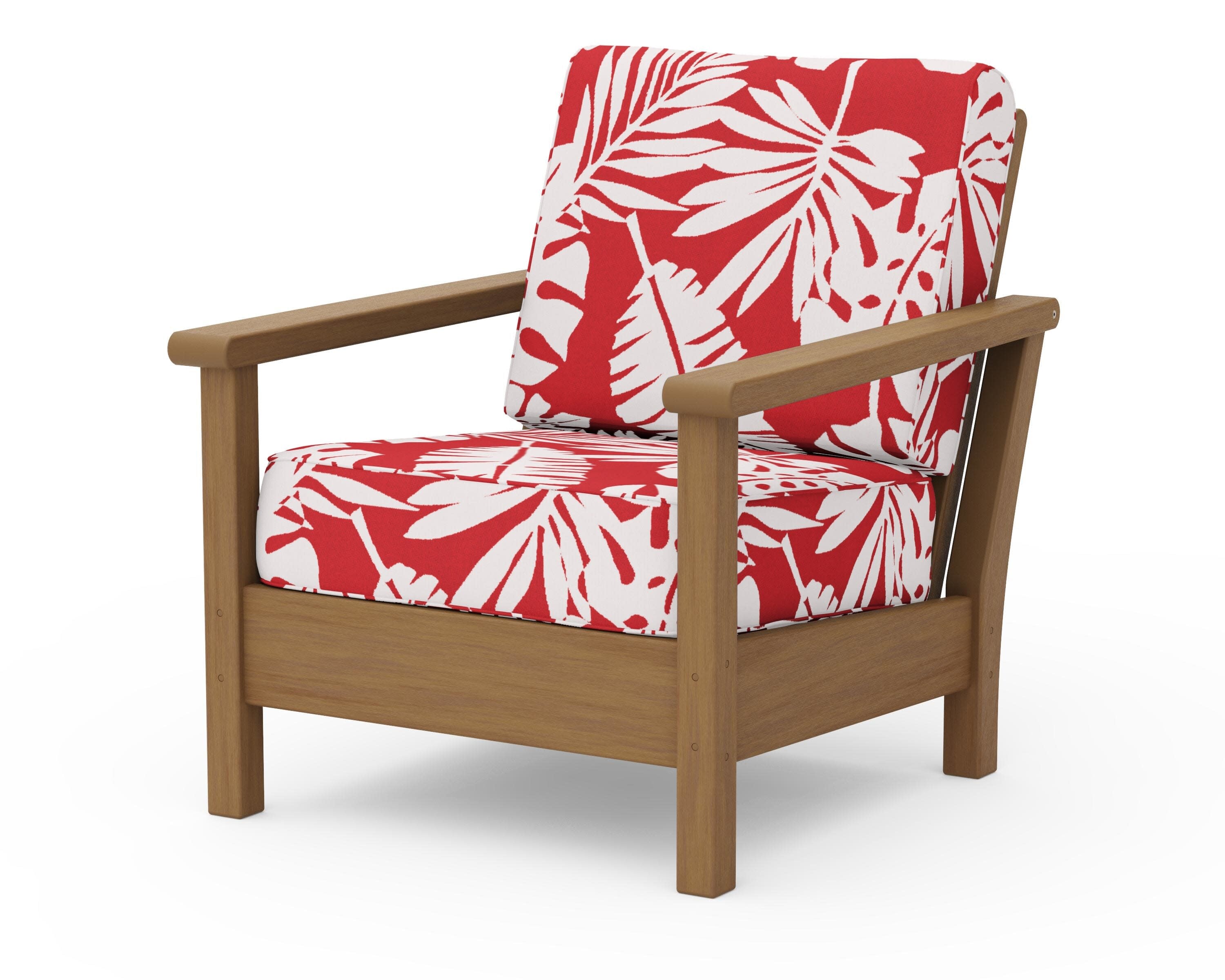 Harbour Deep Seating Chair in Natural / Leaf Crimson