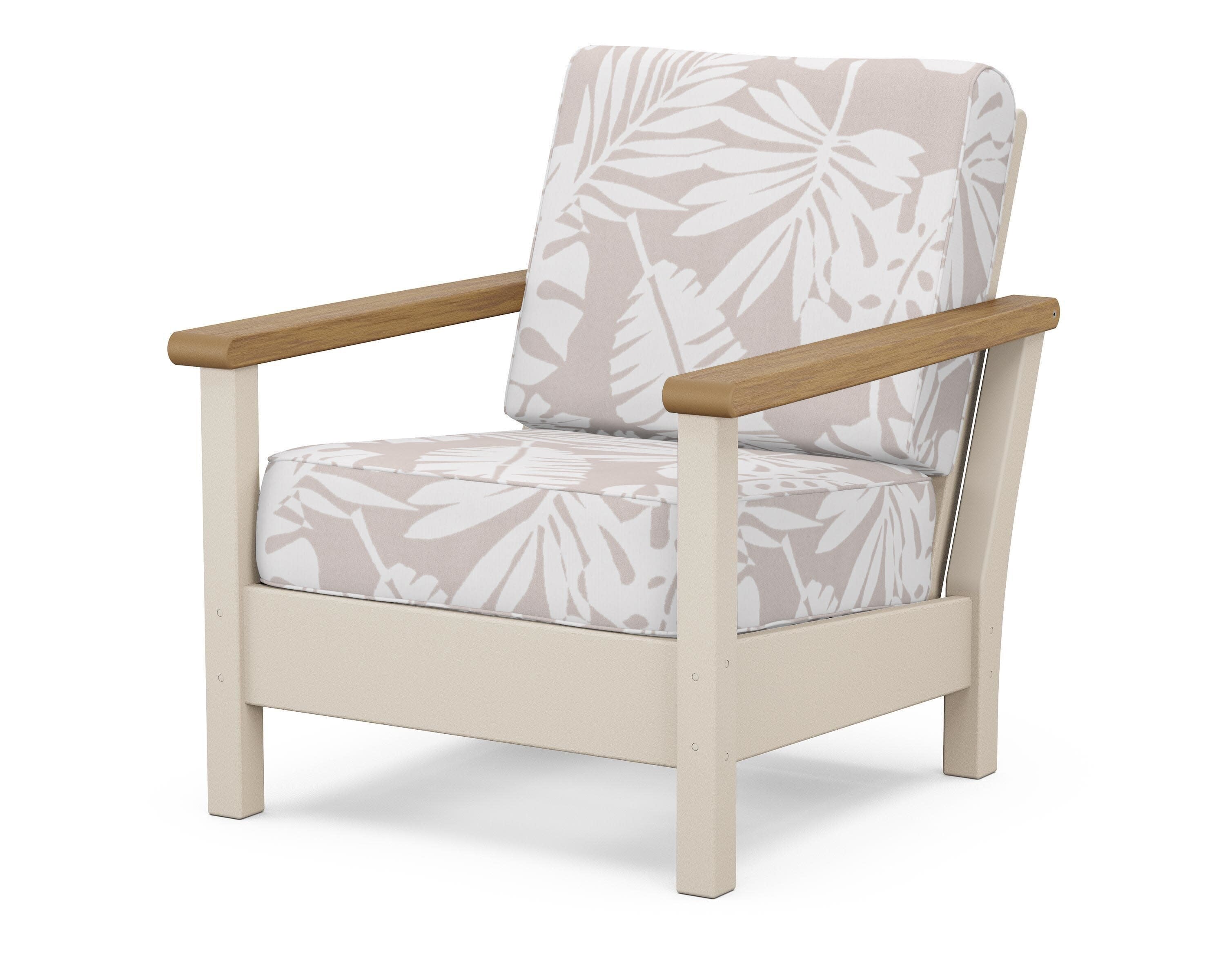 Harbour Deep Seating Chair in Sand / Natural / Leaf Dune Burlap