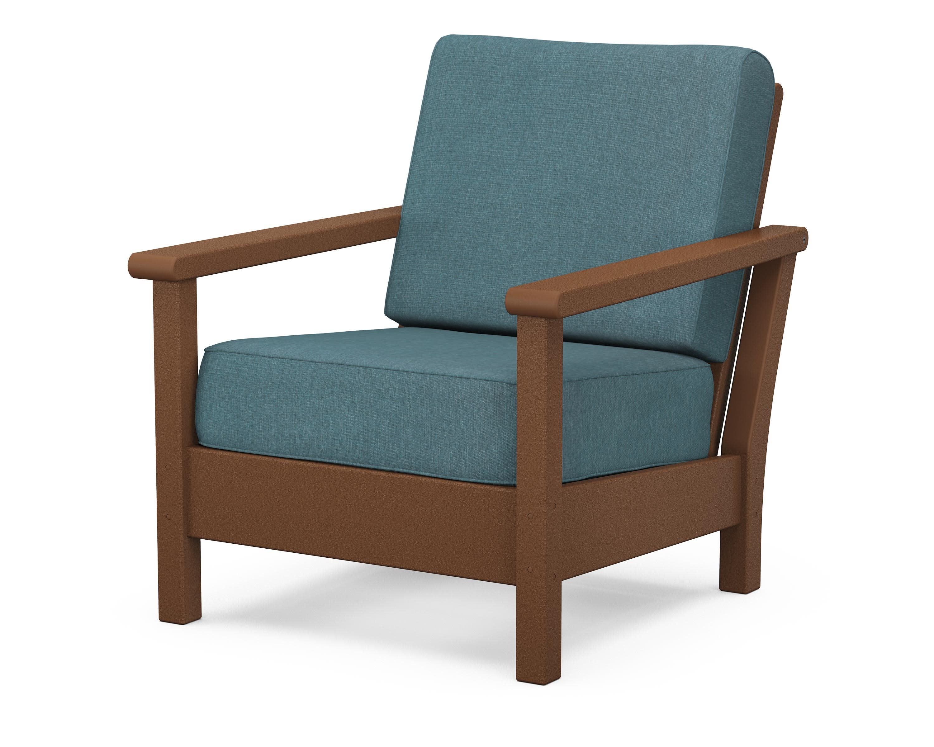 Harbour Deep Seating Chair in Teak / Ocean Teal