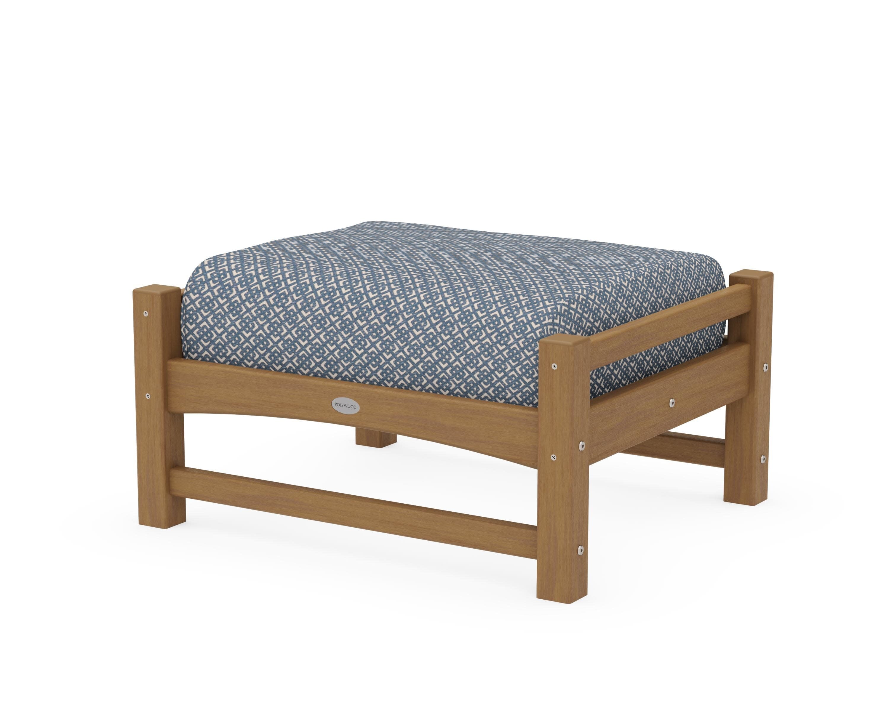 Club Ottoman in Natural / Hopscotch