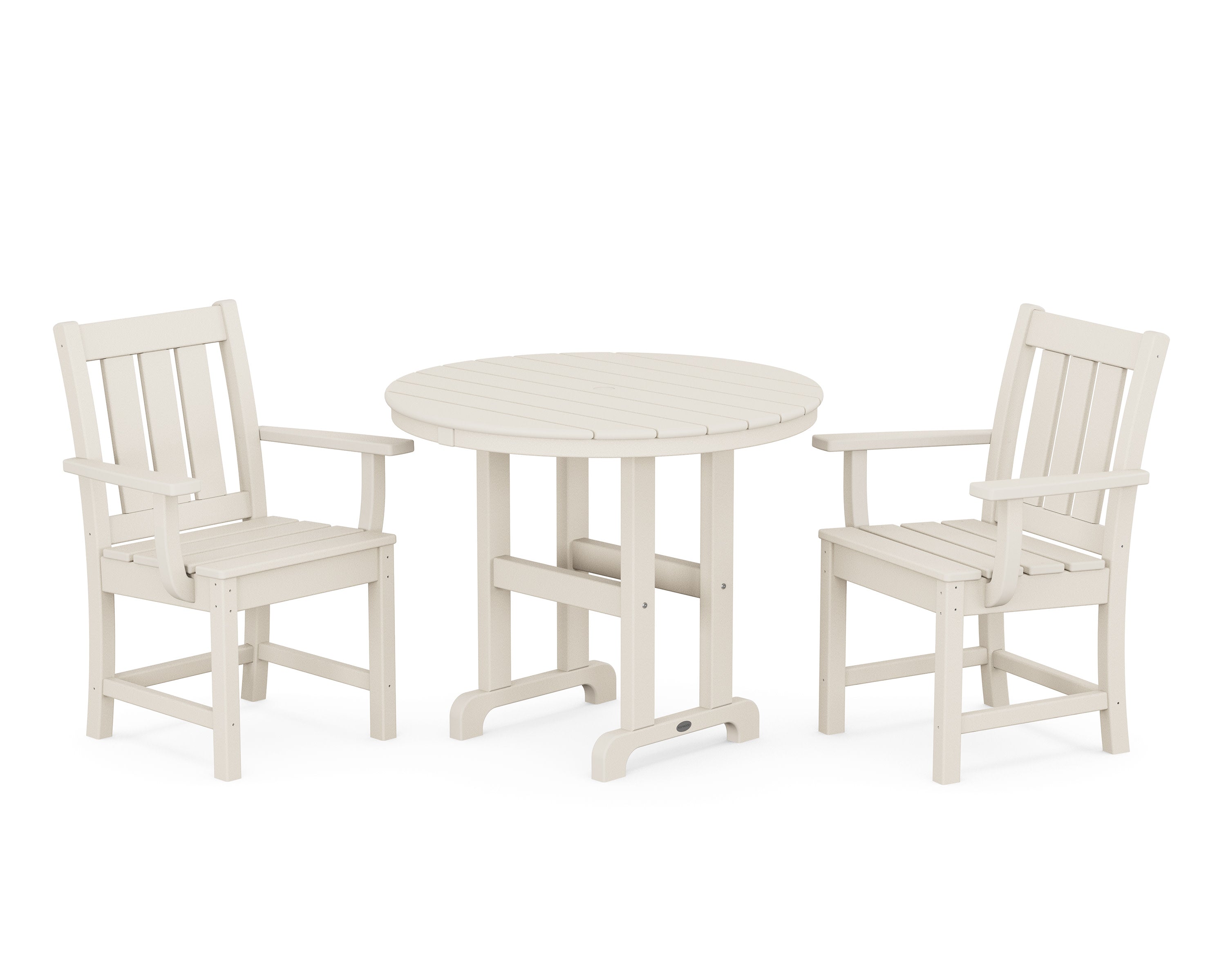 Oxford 3-Piece Farmhouse Dining Set in Sand