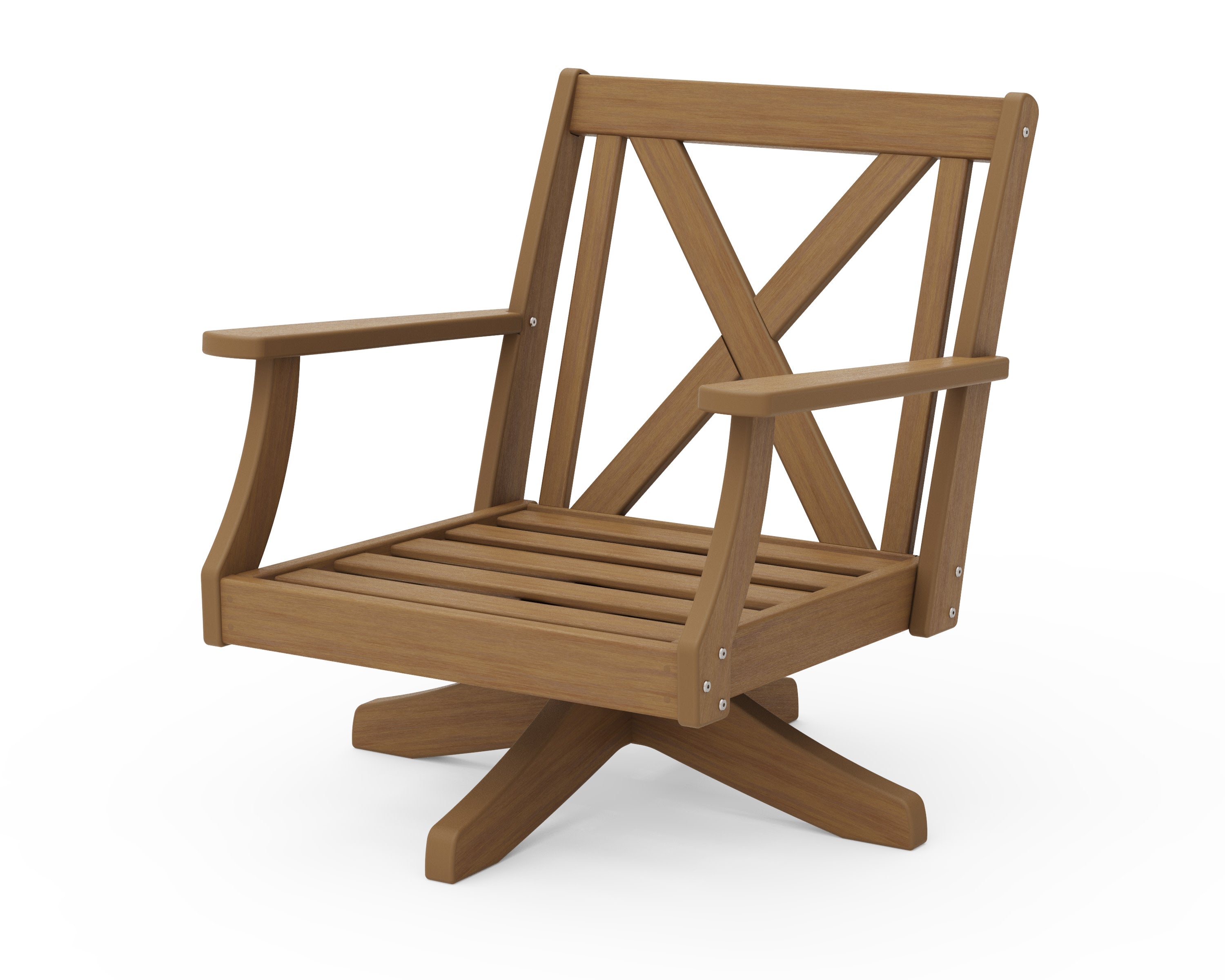 Braxton Deep Seating Swivel Chair Frame in Natural