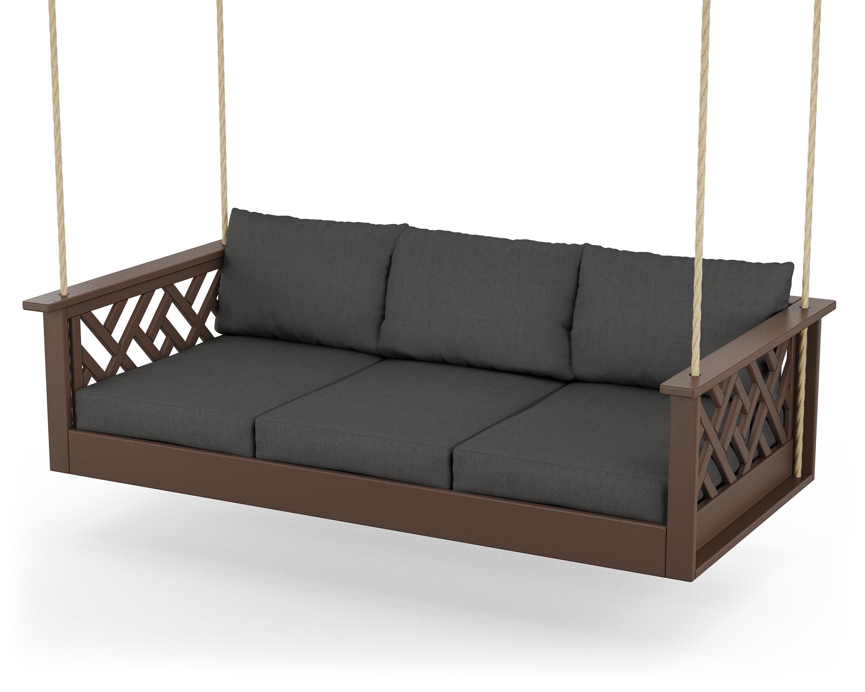 Chippendale Daybed Swing in Mahogany / Spectrum Carbon