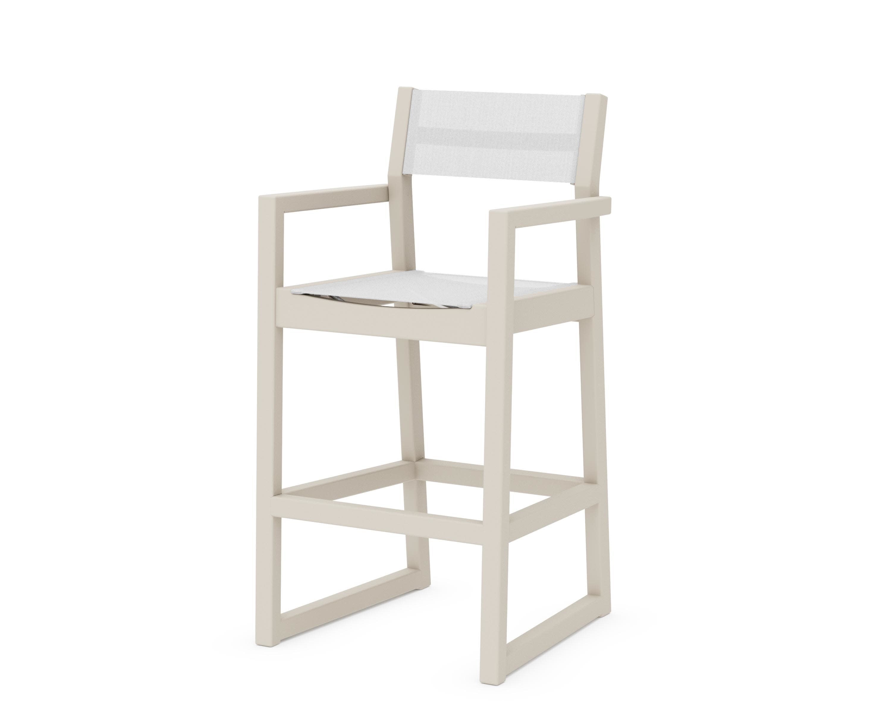 EDGE Sling Bar Arm Chair in Sand / White Sling