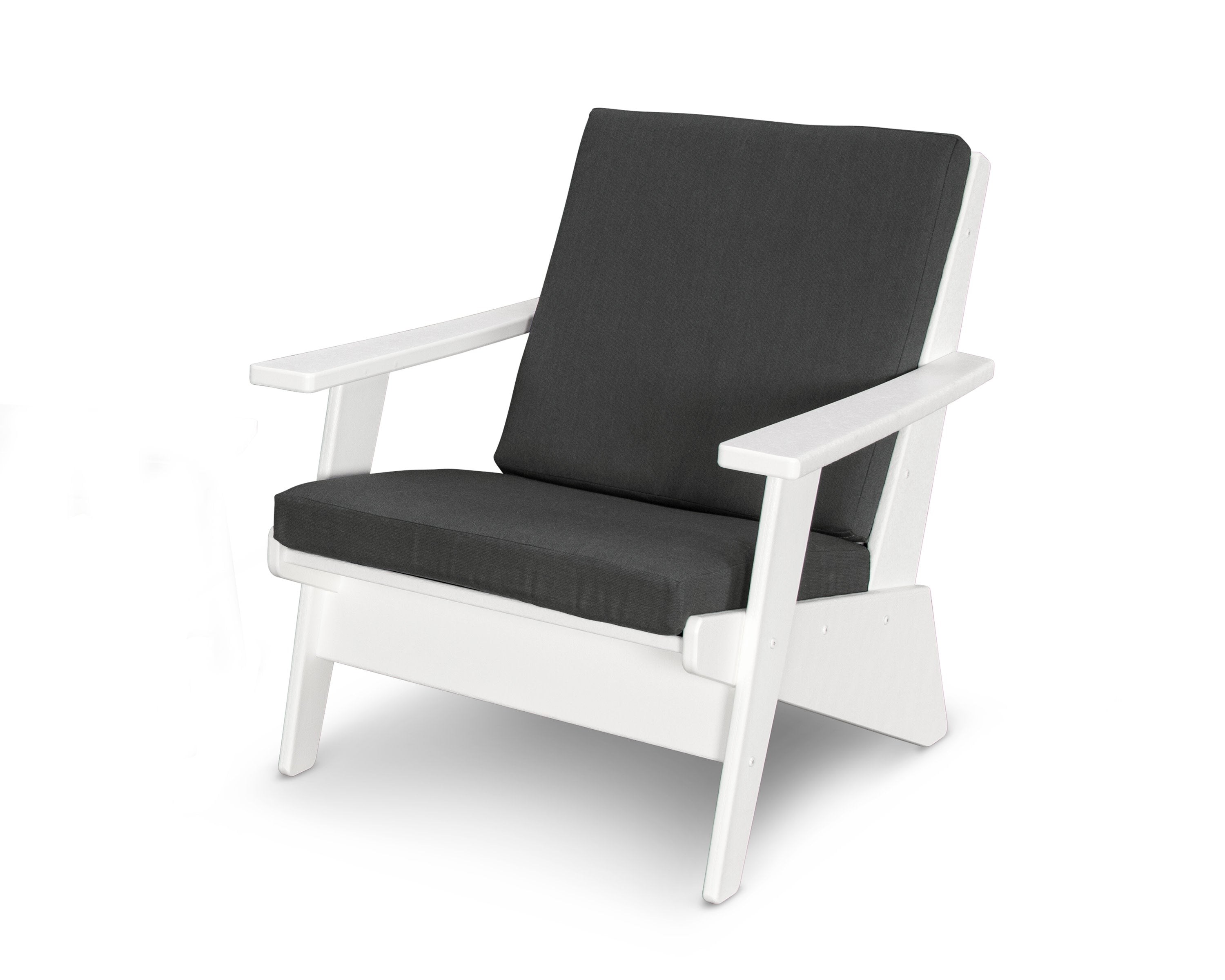 Riviera Modern Lounge Chair in White / Spectrum Carbon