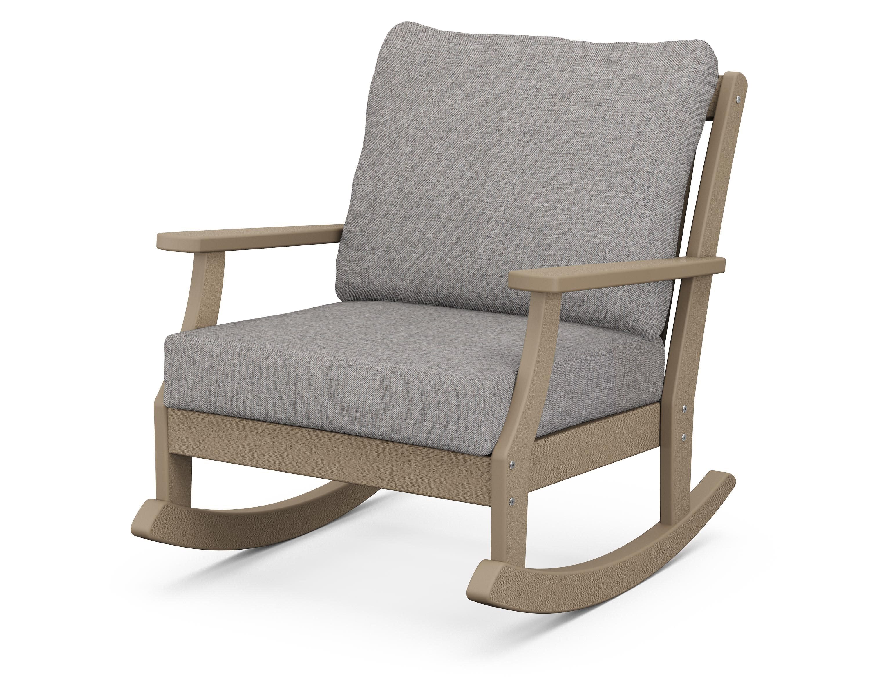 Braxton Deep Seating Rocking Chair in Vintage Sahara / Grey Mist