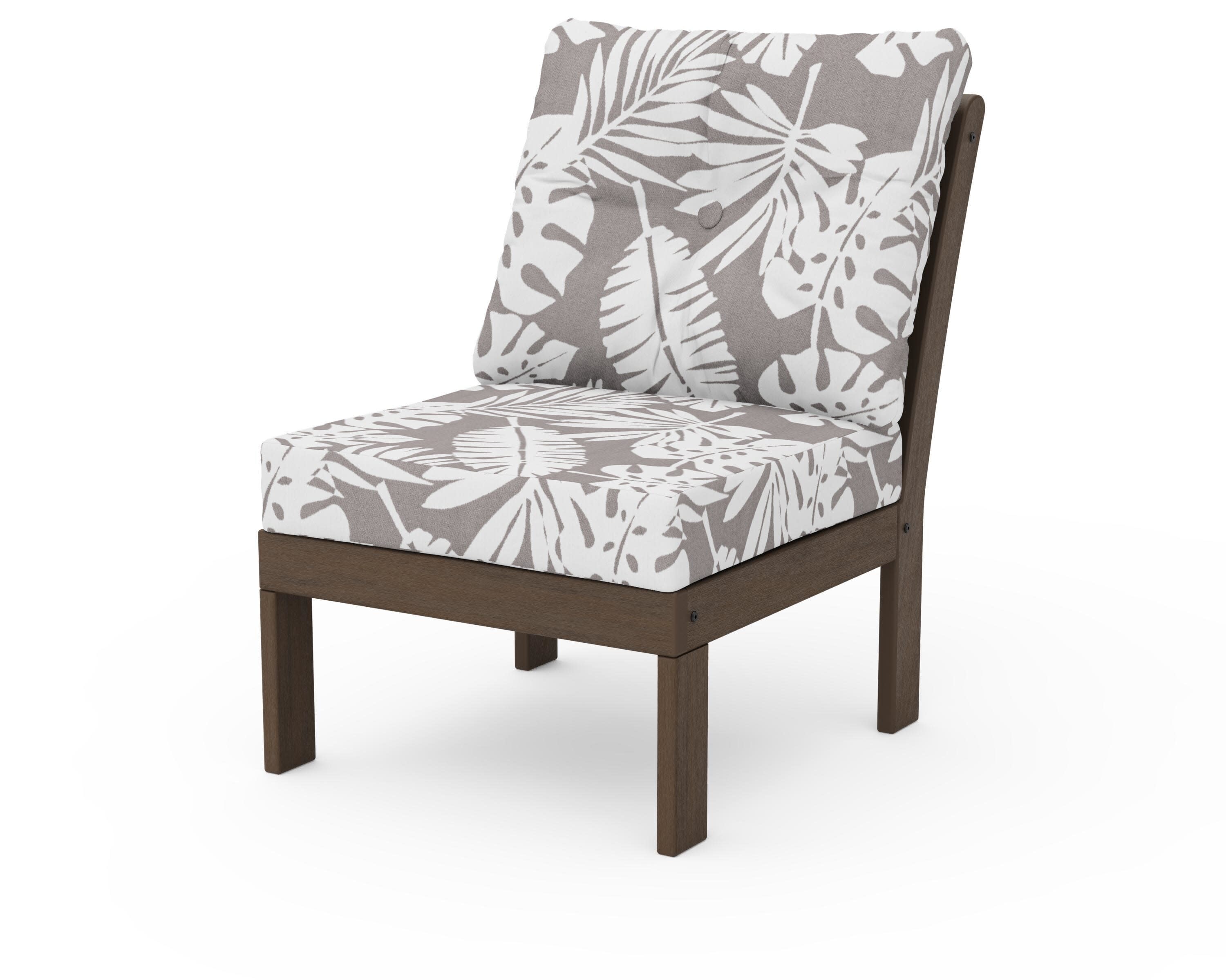 Vineyard Modular Armless Chair in Kona / Leaf Grey Mist